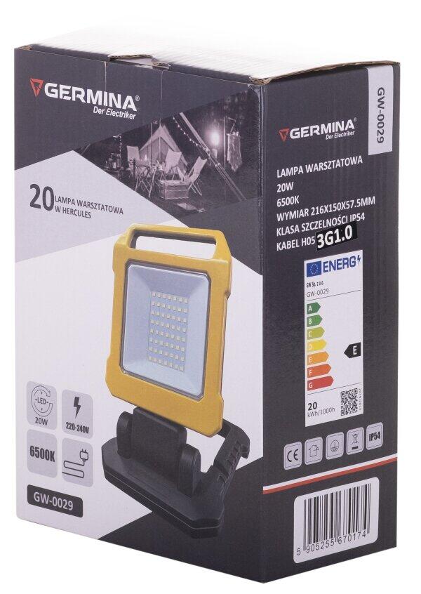 Lampa warsztatowa 20W 2000lm IP54 - 3