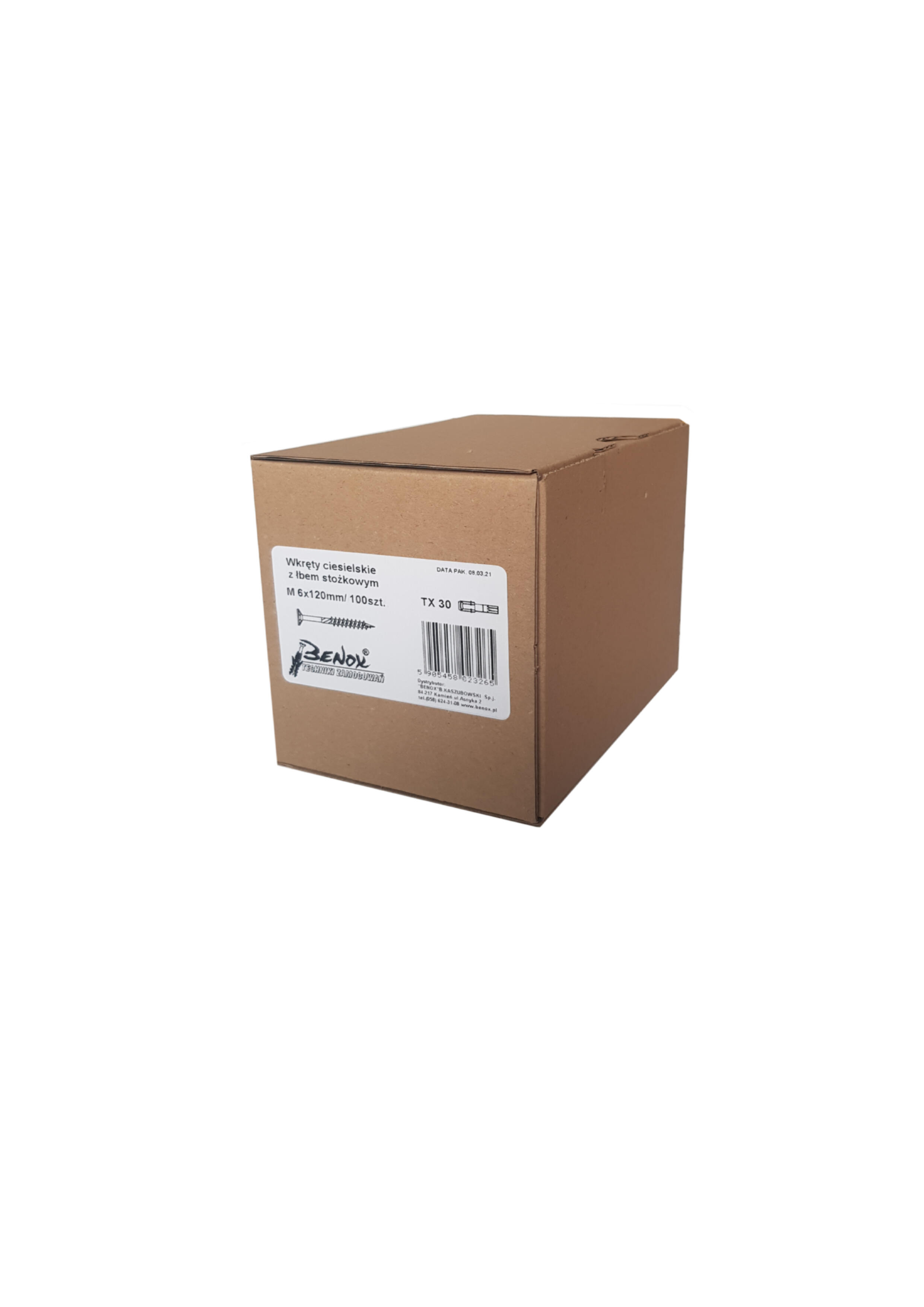 Wkręt do drewna TORX 6x120 mm (100 szt.) - 2