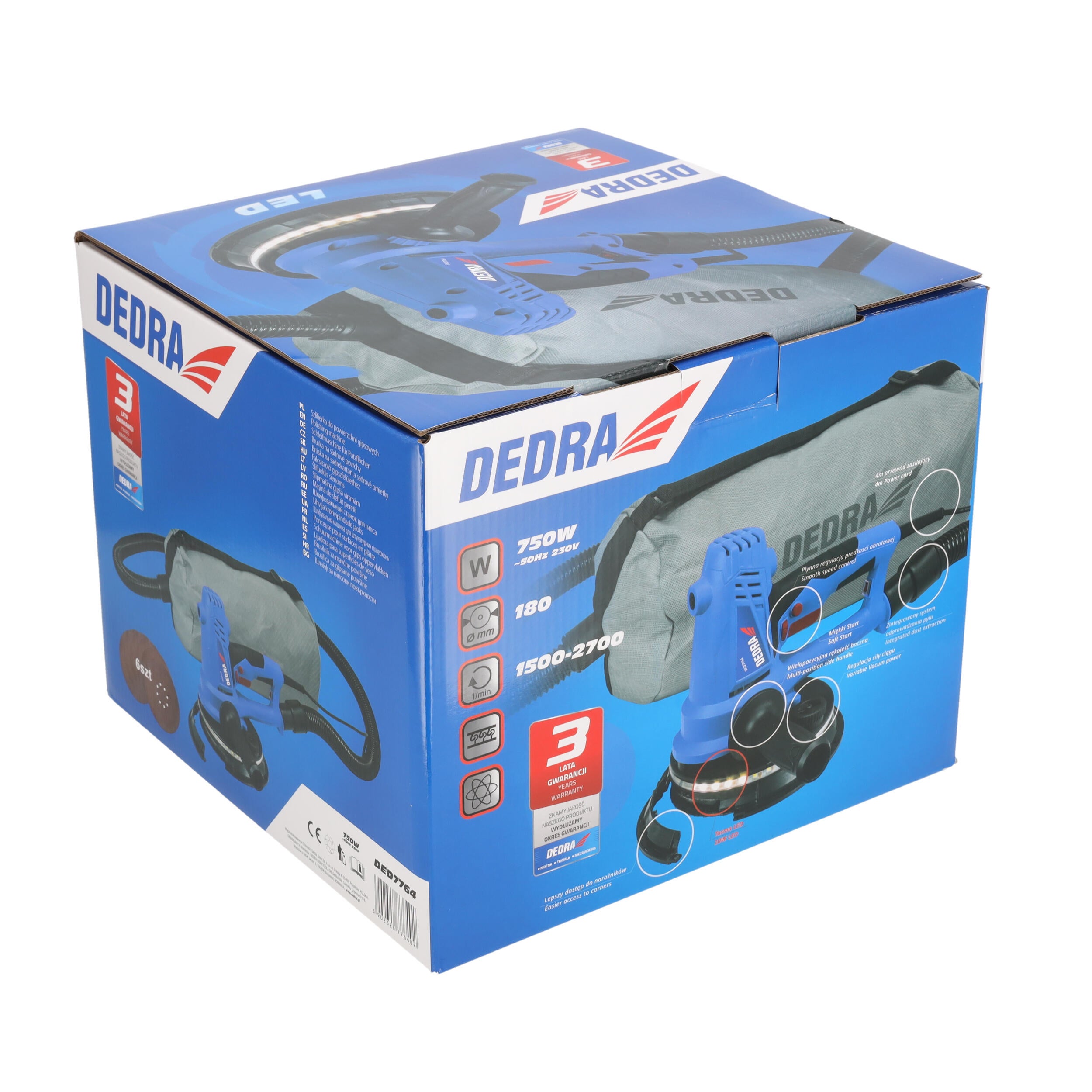 Szlifierka do gipsu 750W DED7764 Dedra - 4