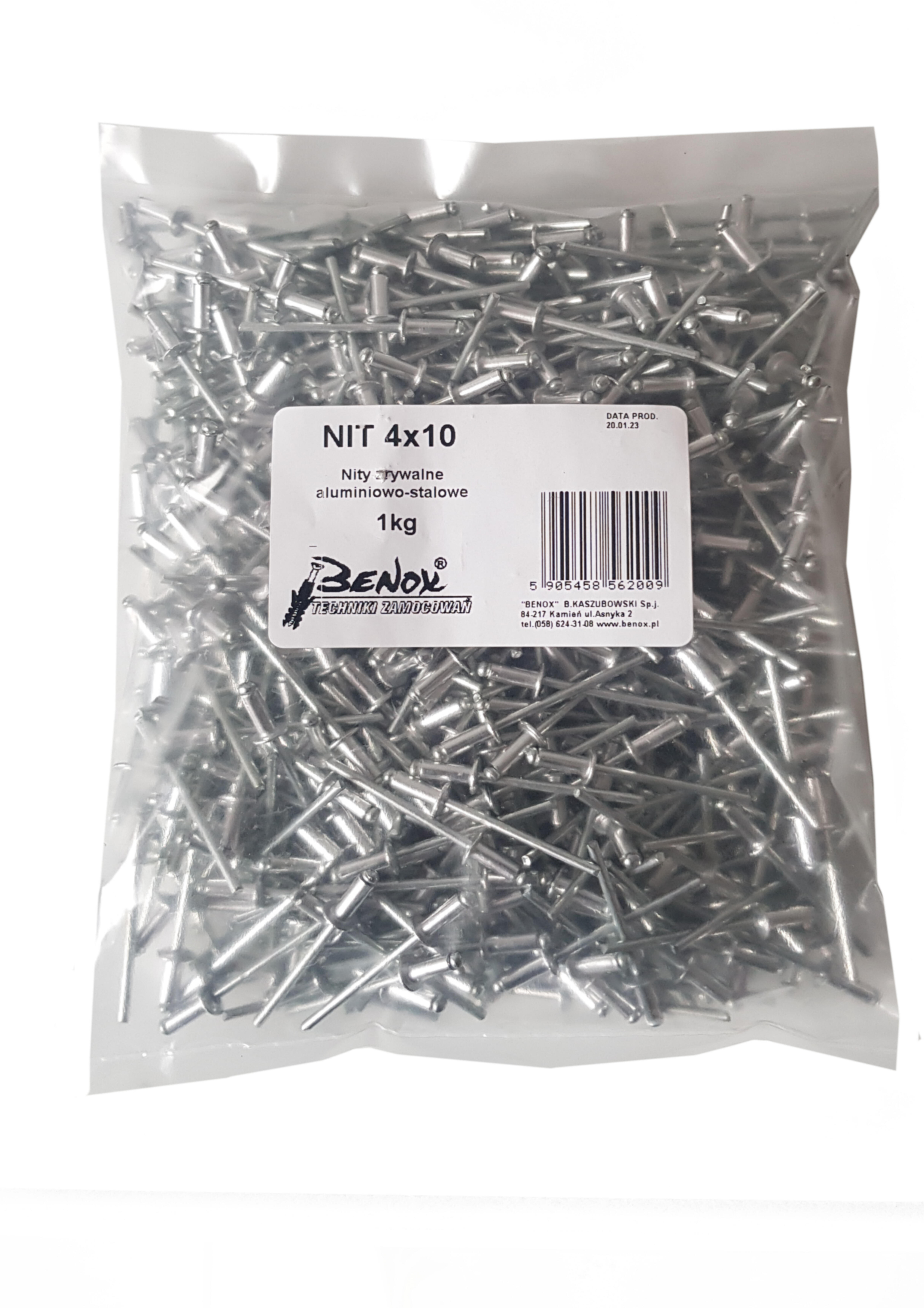 Nity zrywalne aluminiowe 4x10 mm (5 kg.) - 2