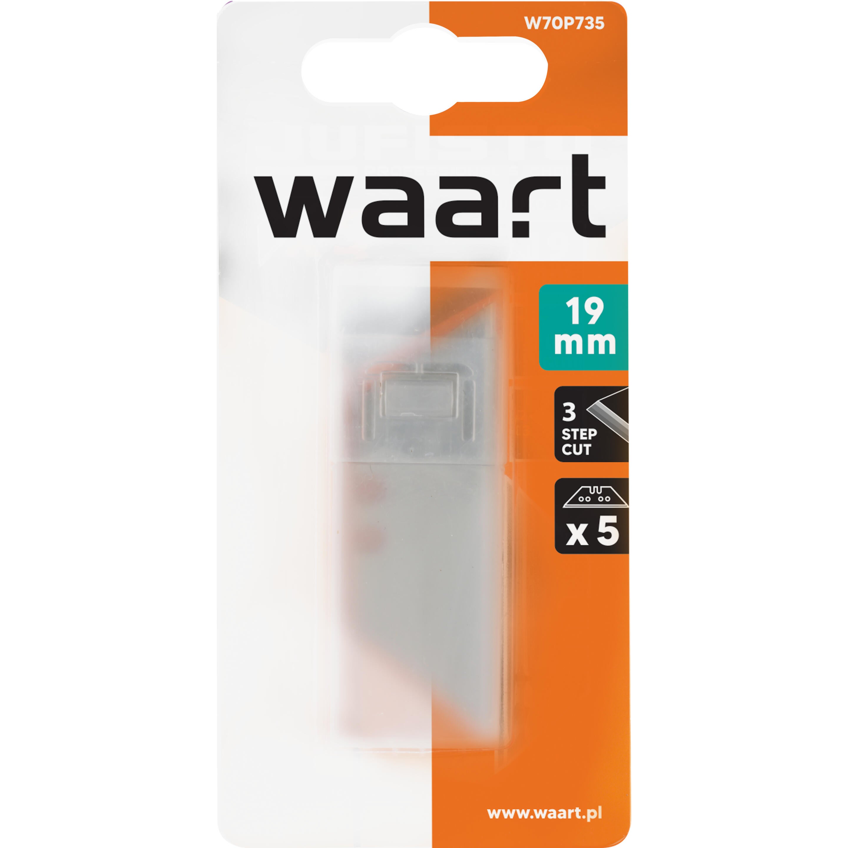 Ostrza trapezowe wymienne 19 mm, 5 szt. WAART - 2