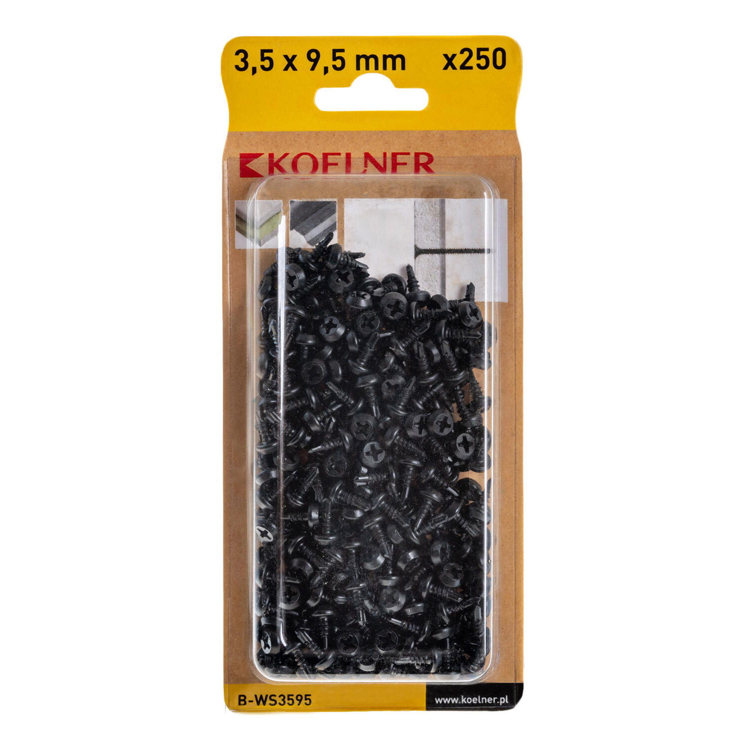 Wkręty samowiercące 3.5x9.5 mm (250 szt.) - 2
