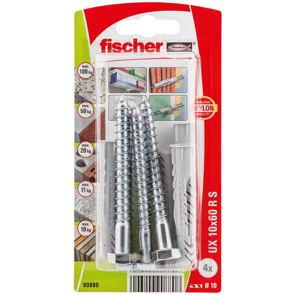 Kołek rozporowy z wkrętami kluczowymi UX 10x60 mm (4 szt.) - 2