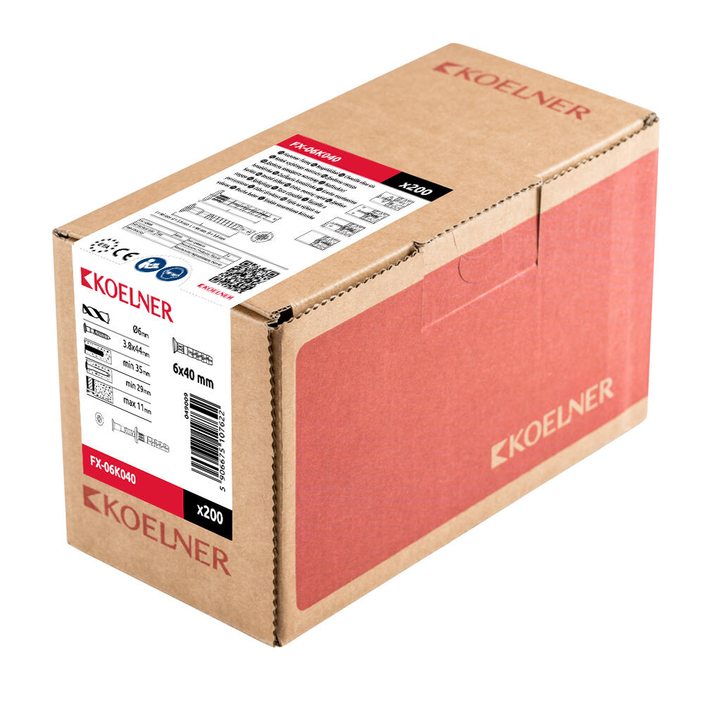 FX kołek szybkiego montażu 6x40 mm (200 szt.) - 2