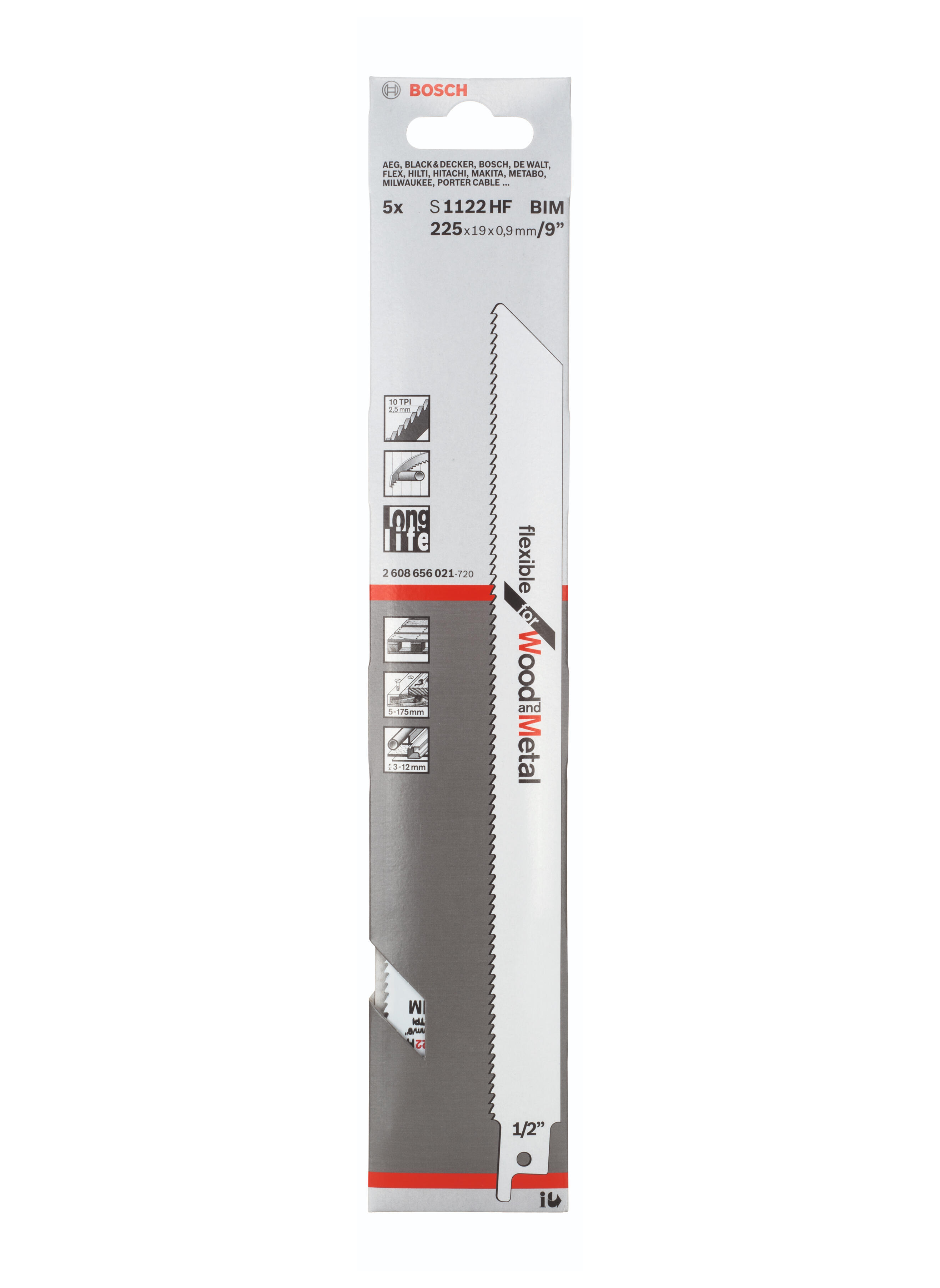 Brzeszczot do piły szablastej S 1122 HF Bosch, 5 szt. - 3