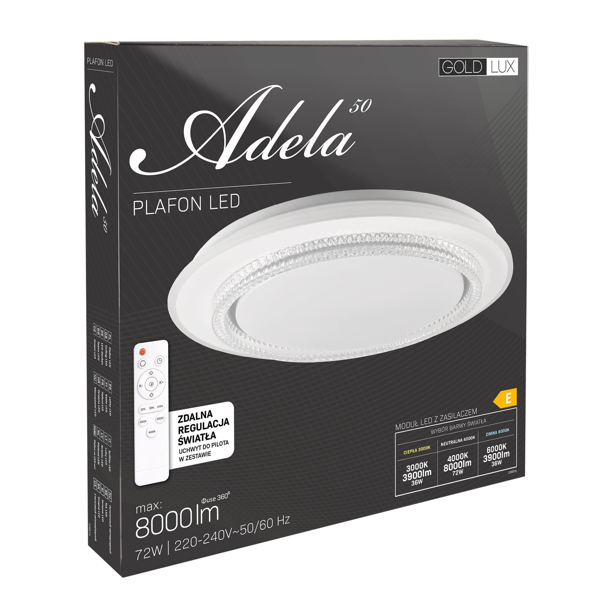 Plafon LED Adela 72W 8000lm, z pilotem - 4