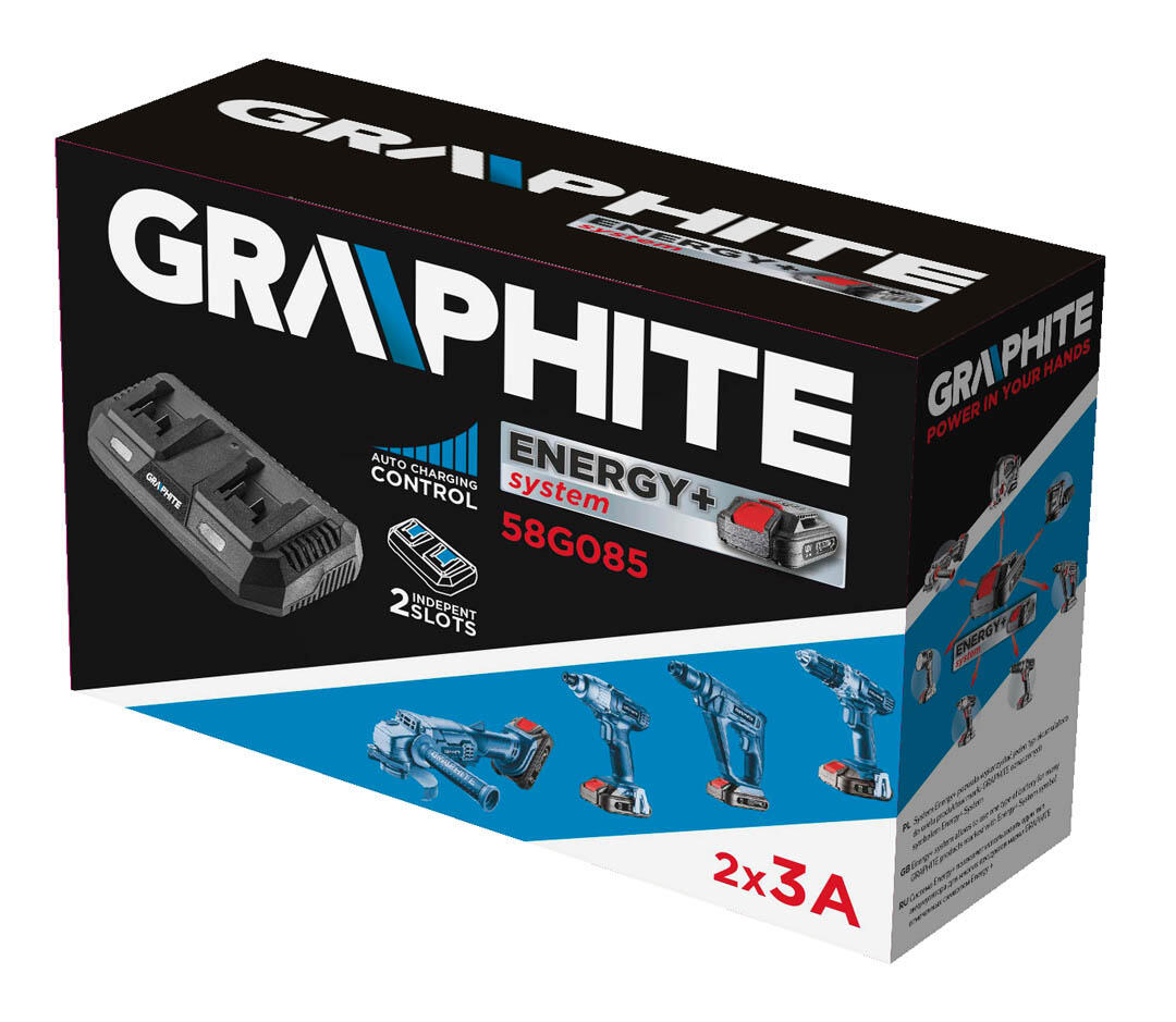 Ładowarka podwójna do akumulatorów Energy+ 58G085 Graphite - 3