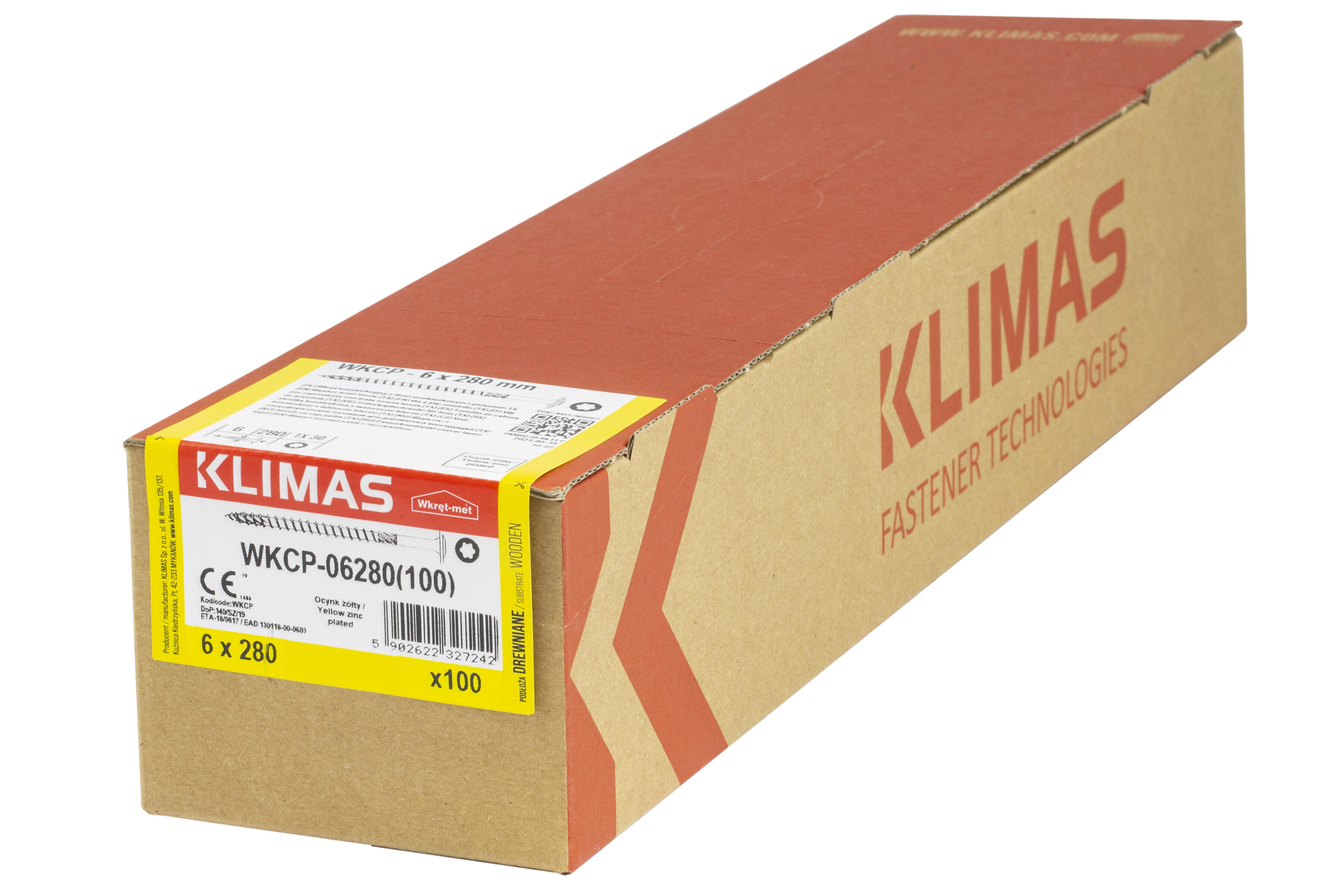 Wkręt do łączników ciesielskich z łbem talerzykowym 6x280 mm (5 kg.) - 2