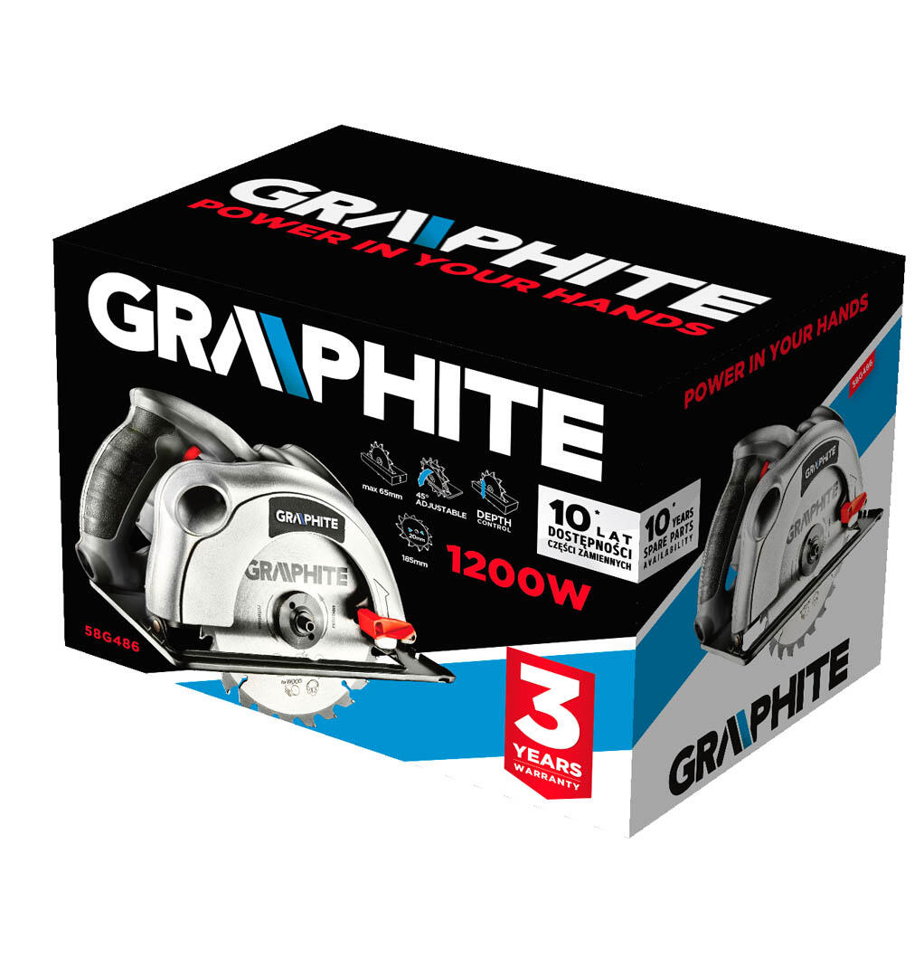 Pilarka tarczowa 1200W 185 mm 58G486 Graphite - 4