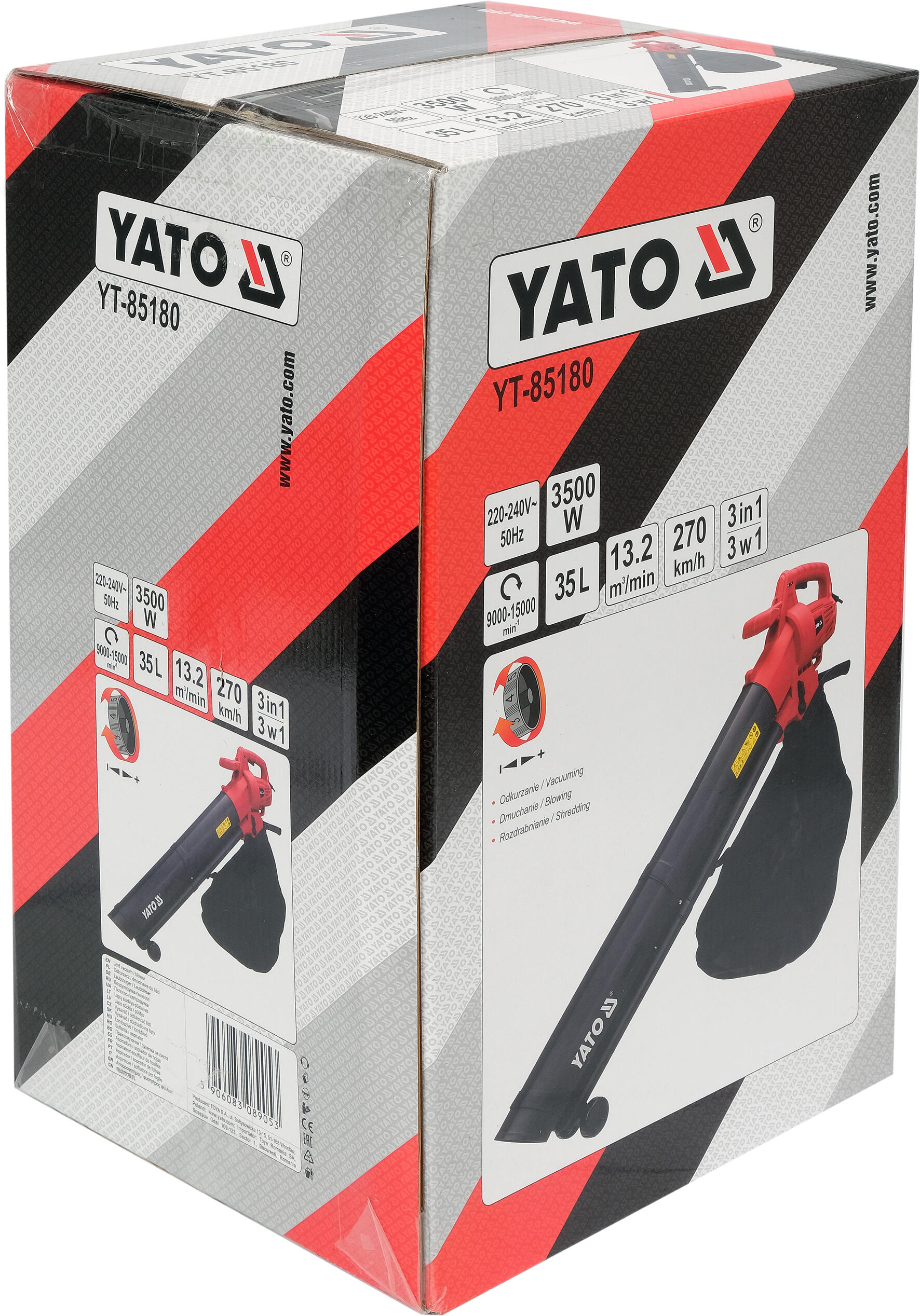 Dmuchawa / odkurzacz elektryczny YATO 3500W YT-85180 - 4
