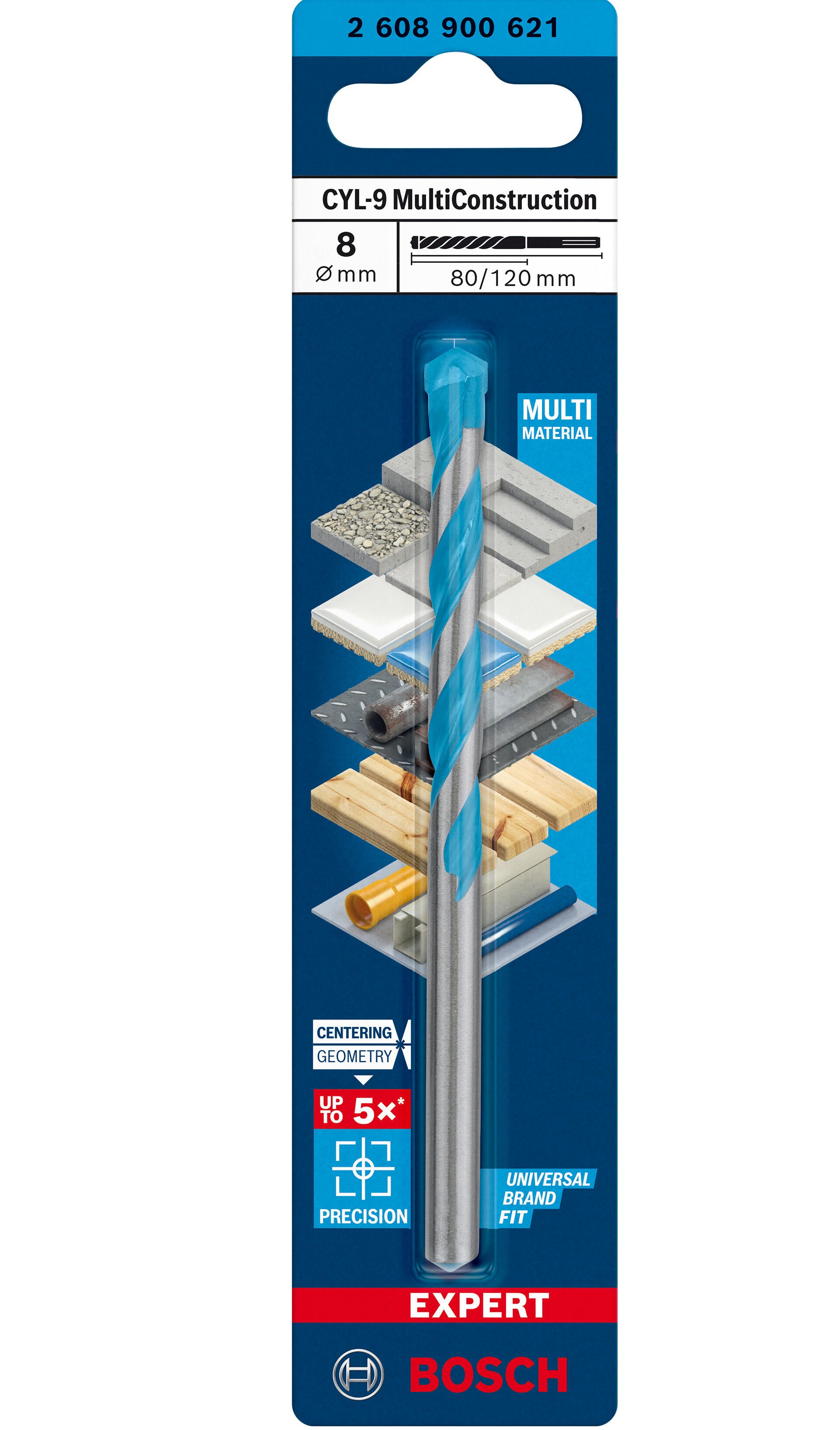 Wiertło wielozadaniowe MULTICONSTRUCTION 8x120 mm Bosch - 5
