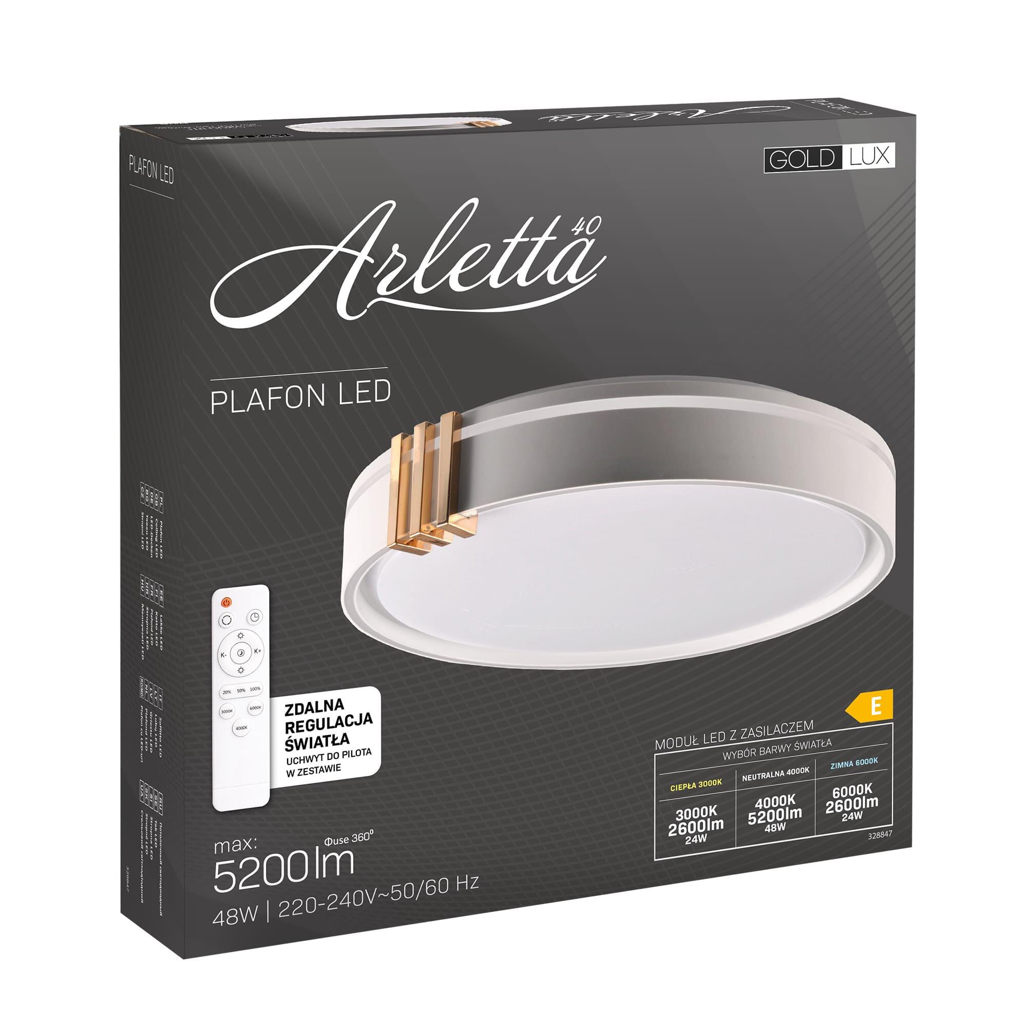 Plafon LED Arletta 48W 5200 lm, z pilotem - 3