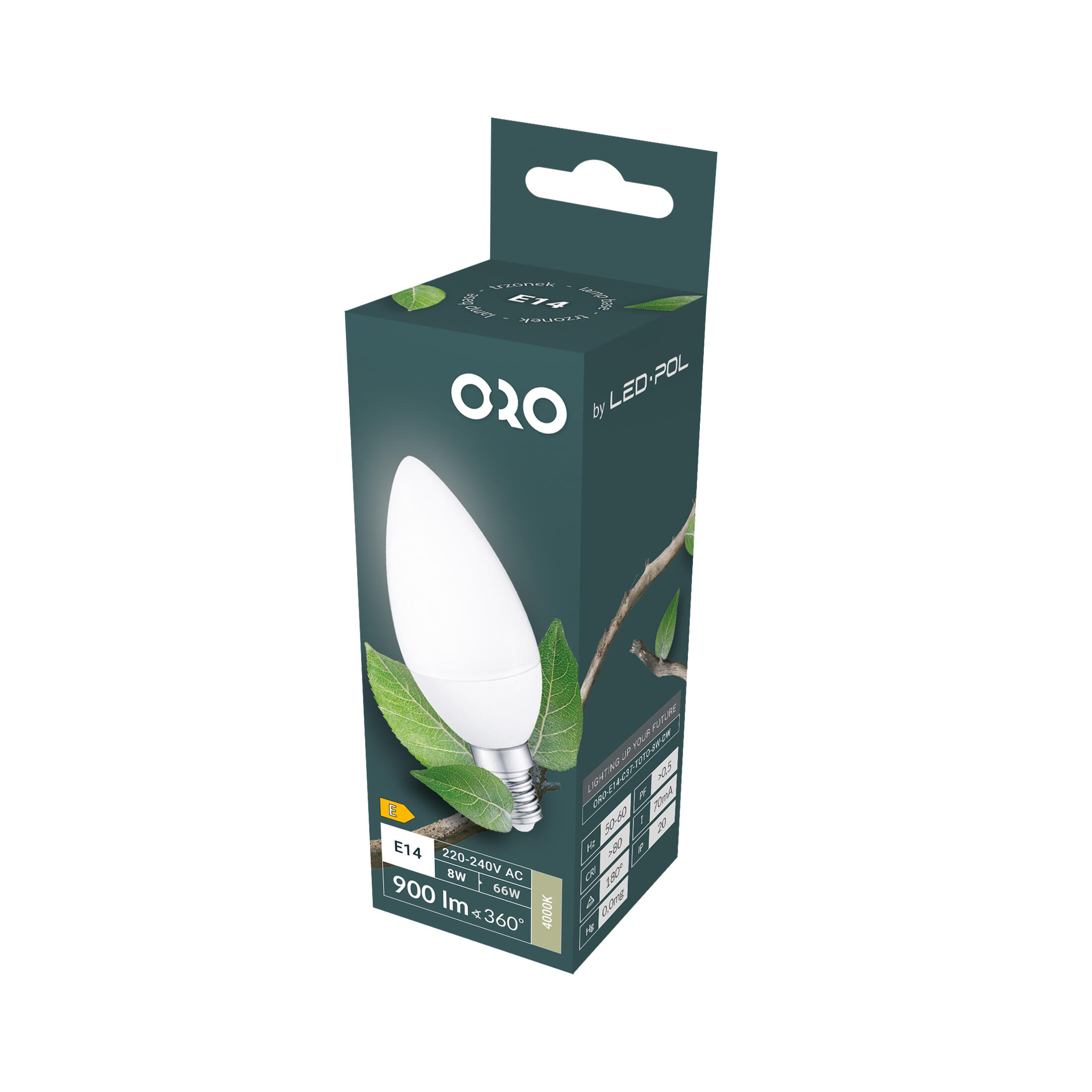Żarówka LED E14 świeca 8W 900lm 4000K - 3