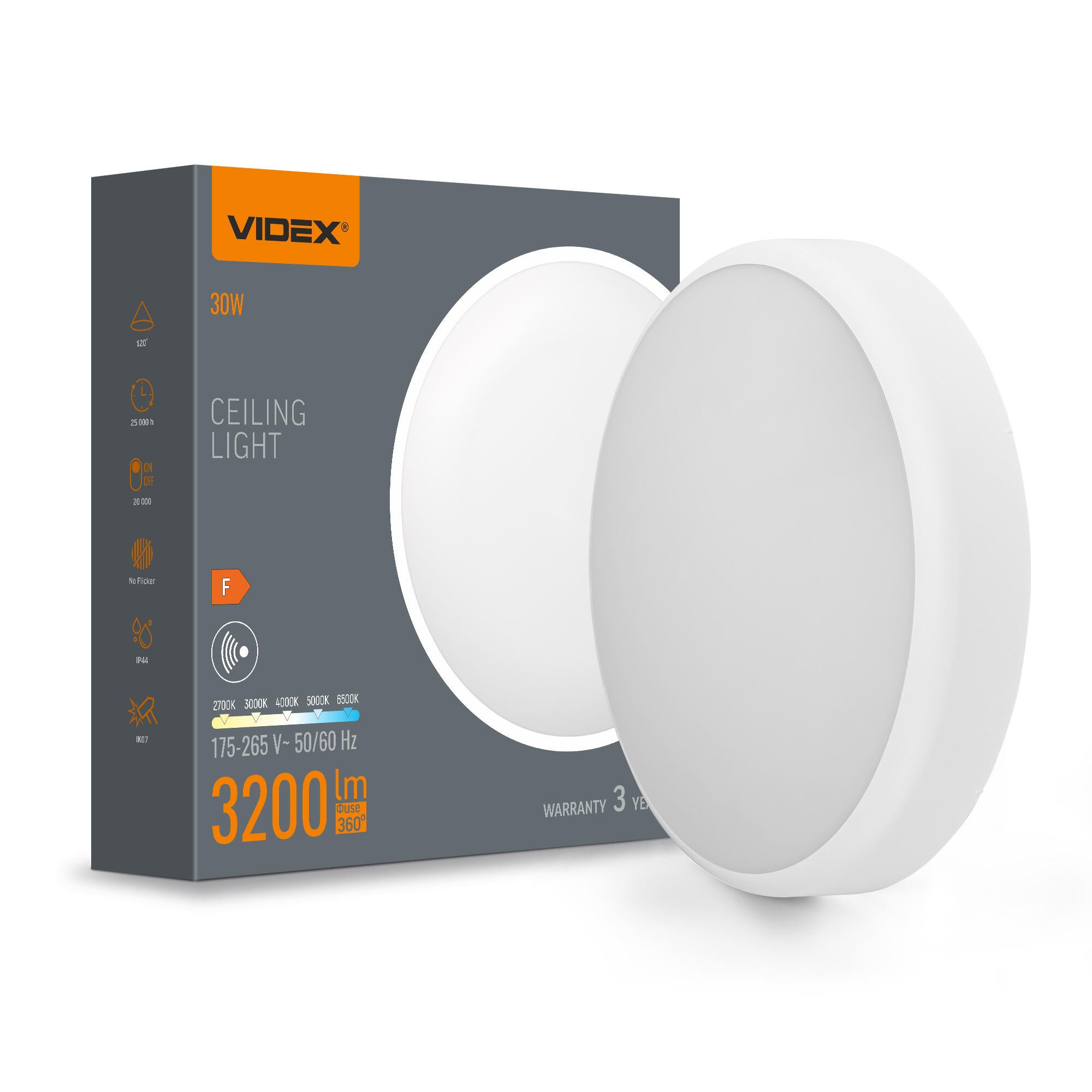 Plafon LED VL-CLR-300-2 15-30W 3200lm IP44 MVS - 4