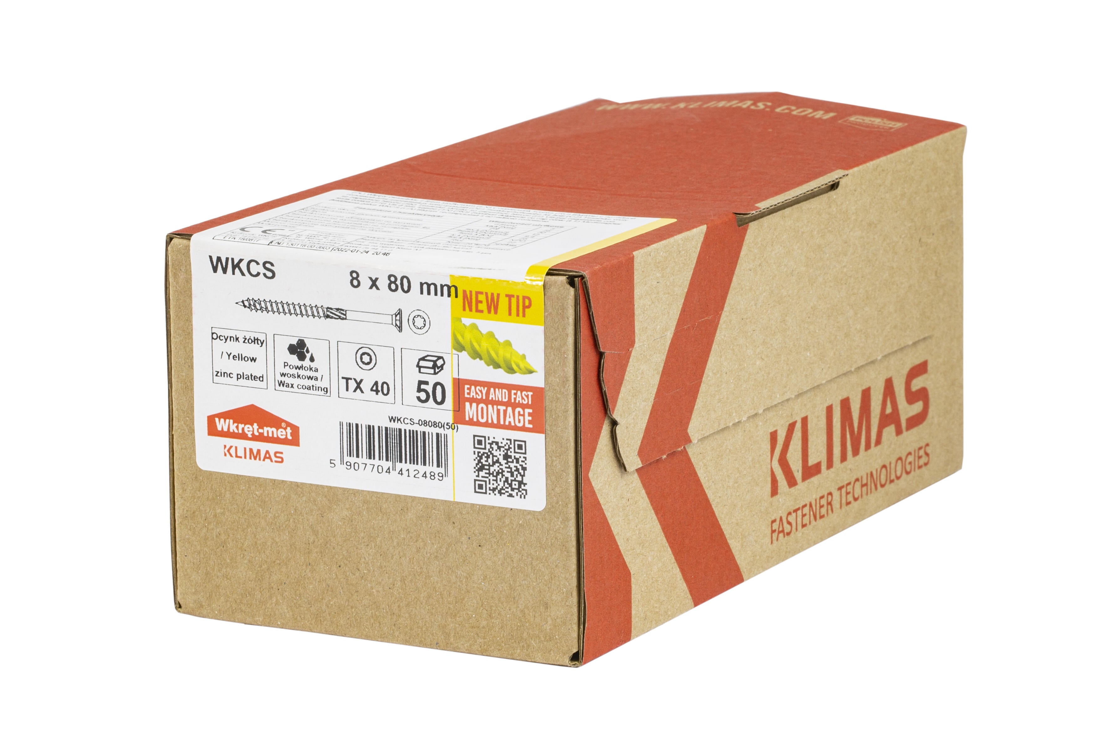 Wkręt ciesielski z łbem stożkowym 8x80 mm (50 szt.) - 2
