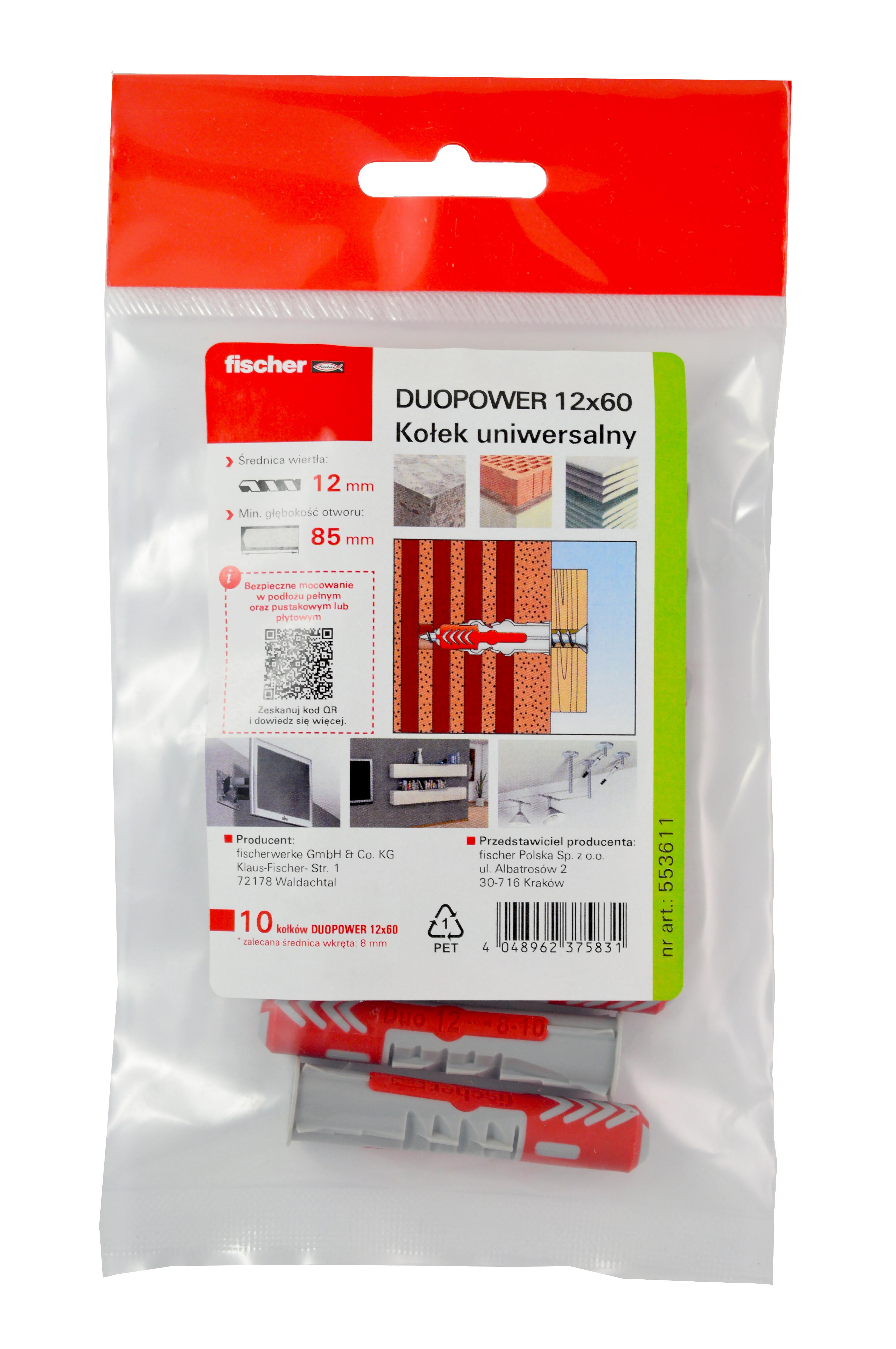 Kołek uniwersalny Duopower 12x60 mm (10 szt.) - 2