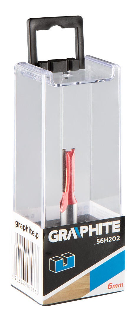 Frez palcowy dwuostrzowy 6 x 19 mm, T8 mm, GRAPHITE