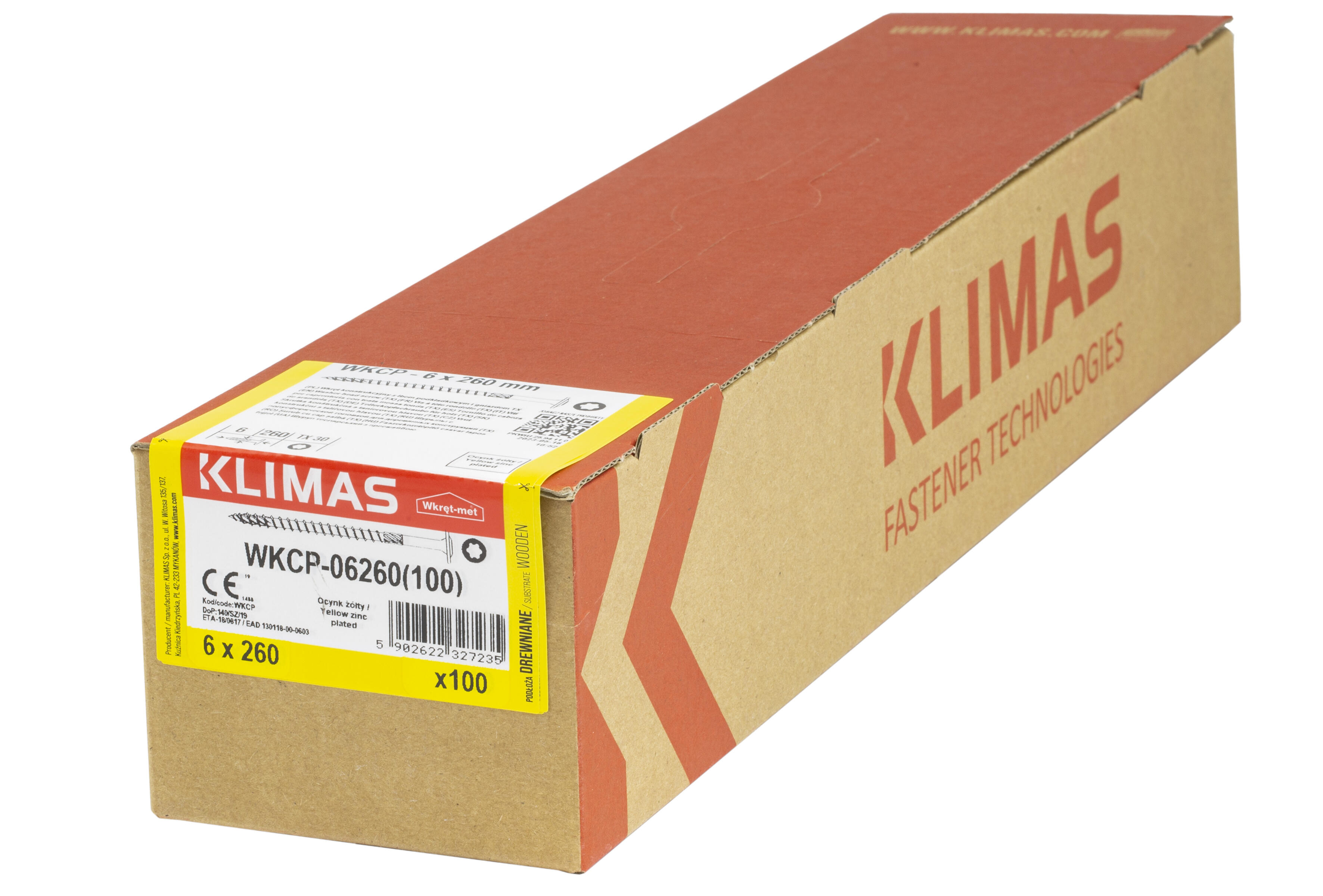 Wkręt do łączników ciesielskich z łbem talerzykowym 6x260 mm (5 kg.) - 2