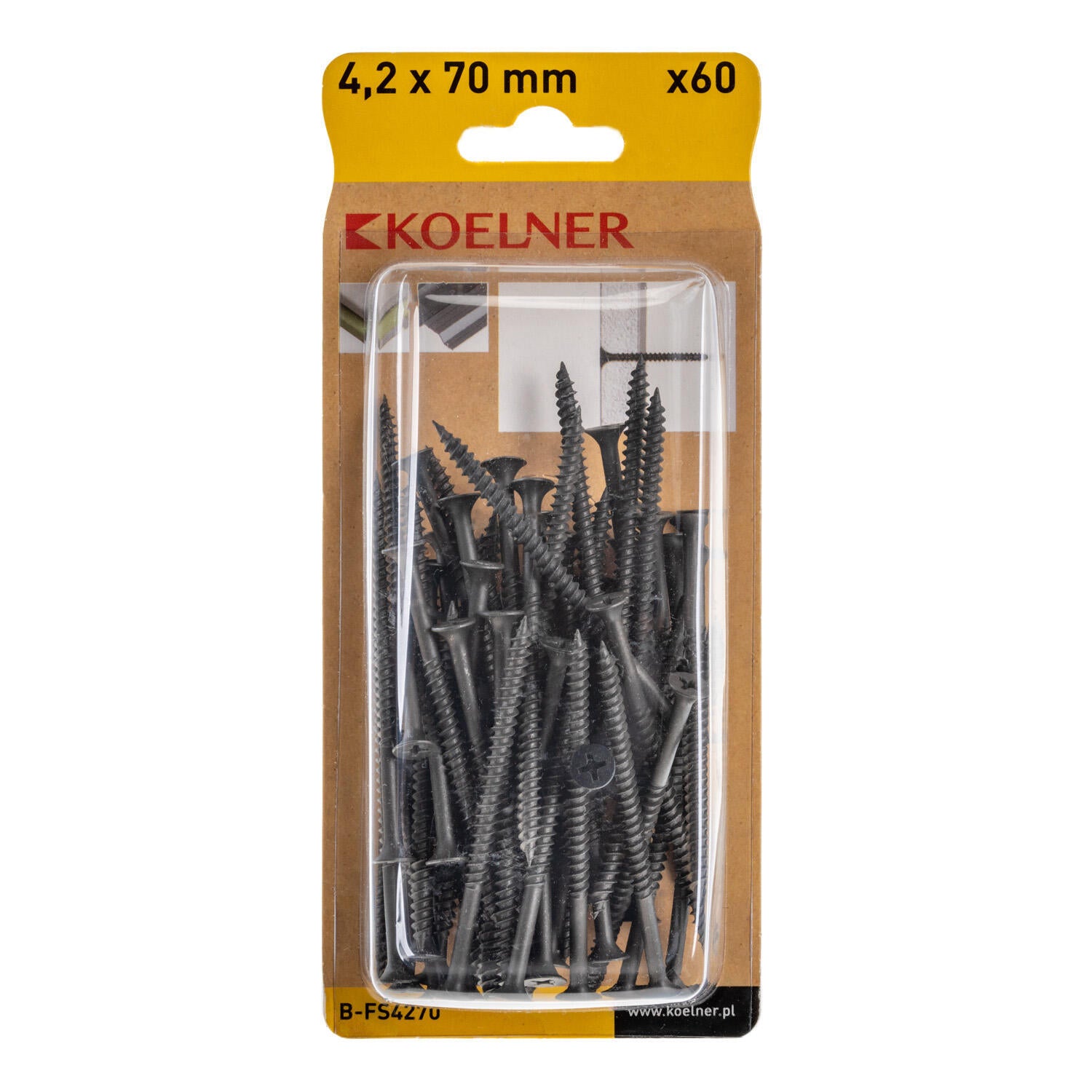 Wkręt do płyt G/K 4.2x70 mm z gwintem do stali (60 szt.) - 2