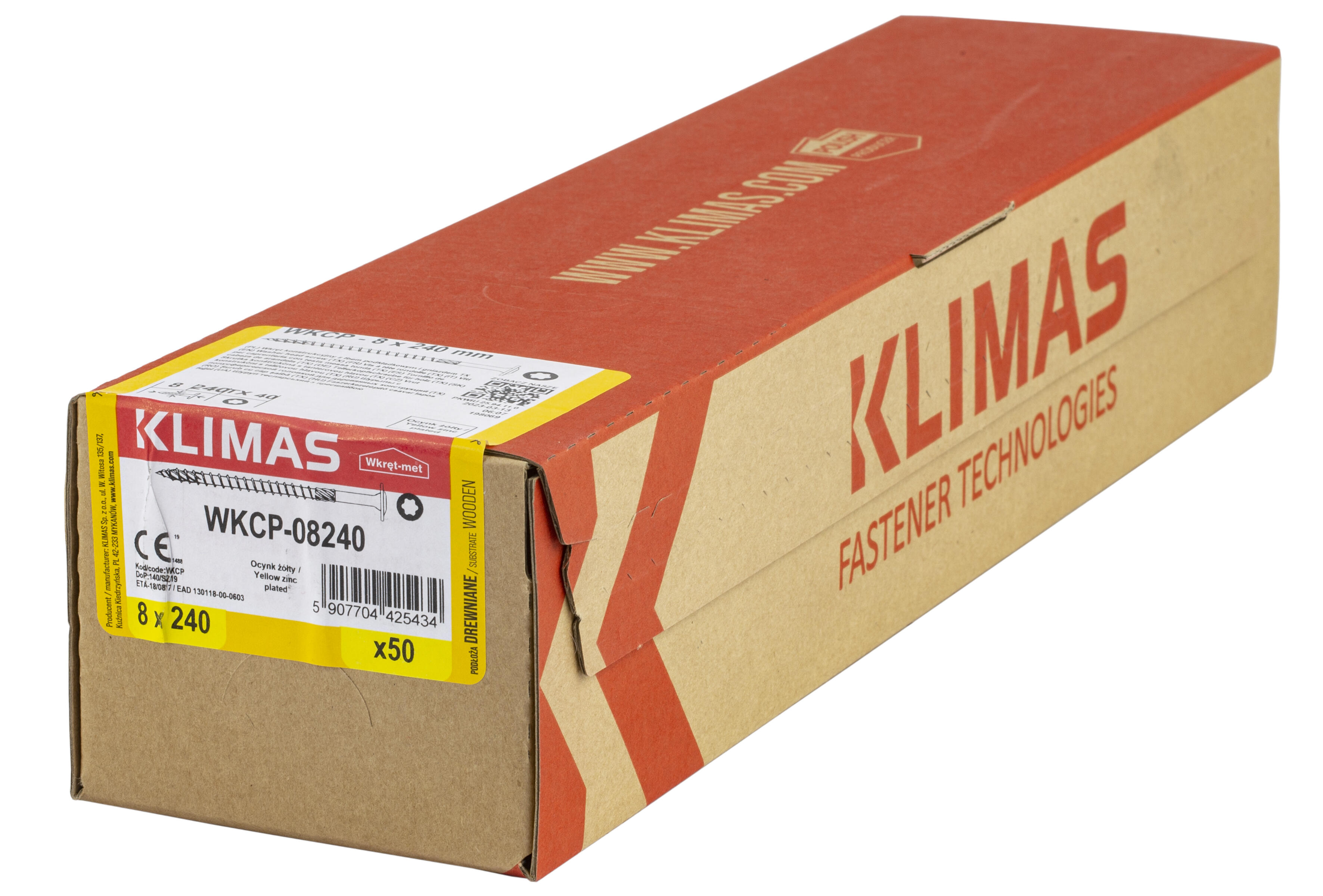 Wkręt do łączników ciesielskich z łbem talerzykowym 8x240 mm (50 szt.) - 2