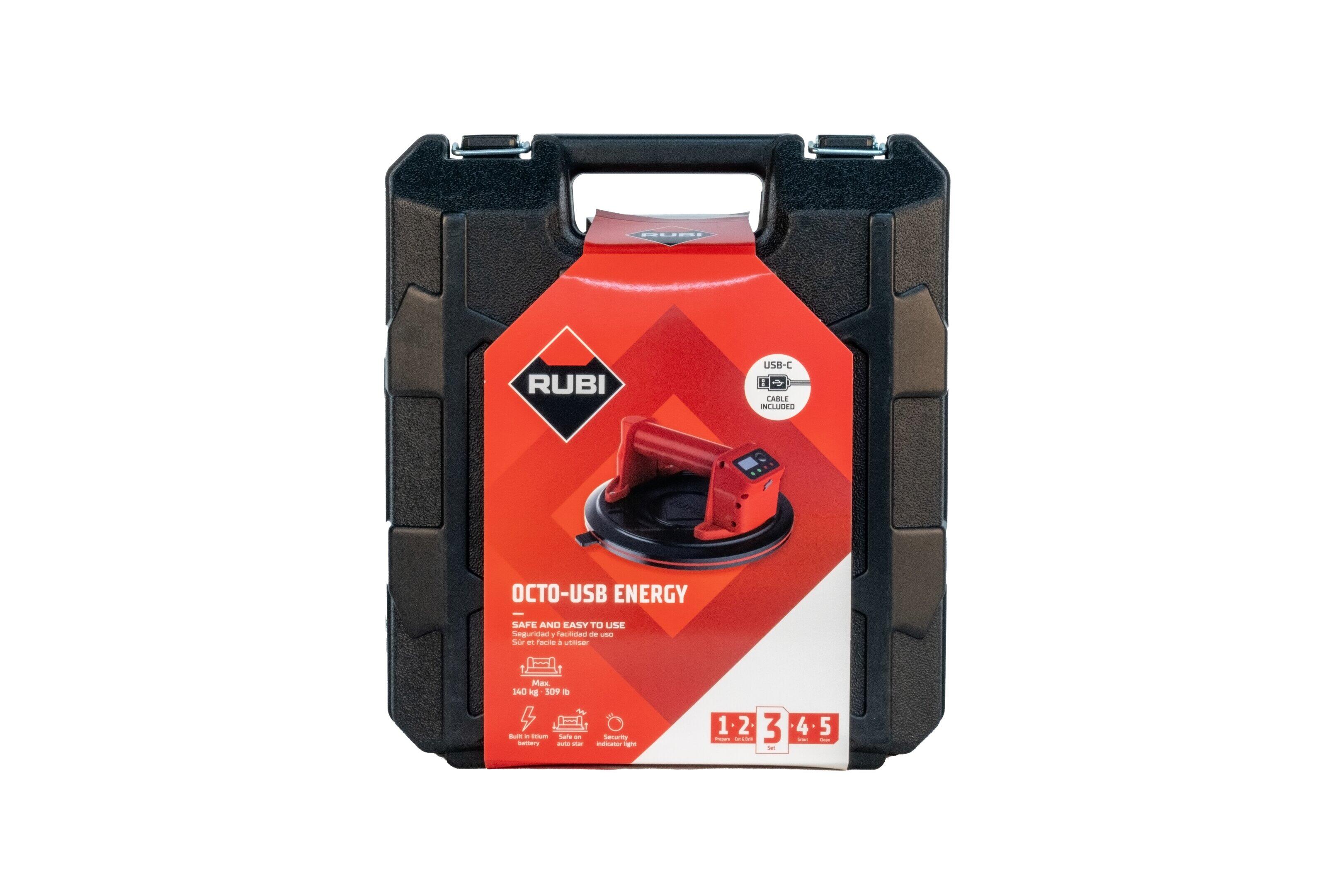 Przyssawka próżniowa RUBI OCTO-USB ENERGY, 220 mm, 140 kg - 4