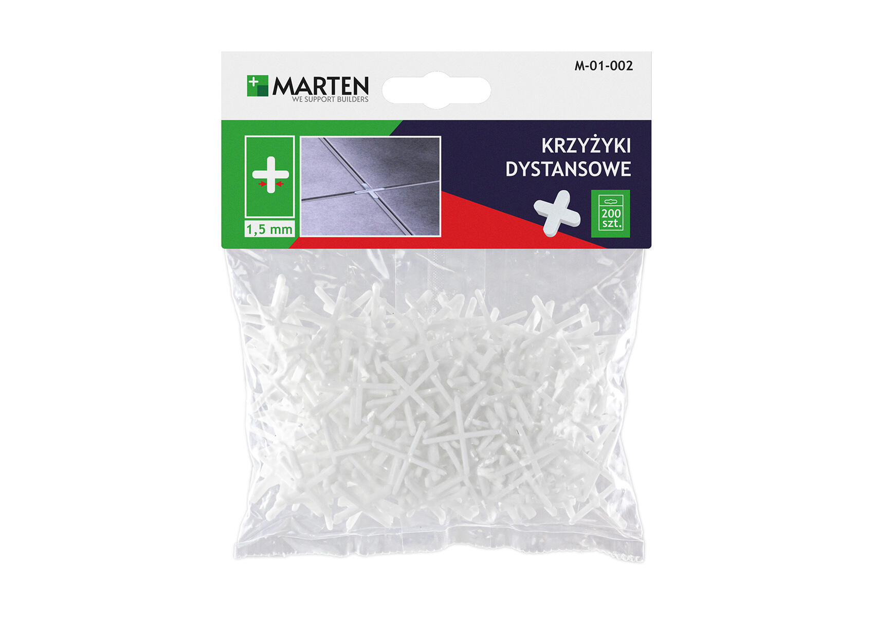 Krzyżyki do glazury 1.5 mm opak. 200 szt. - 2