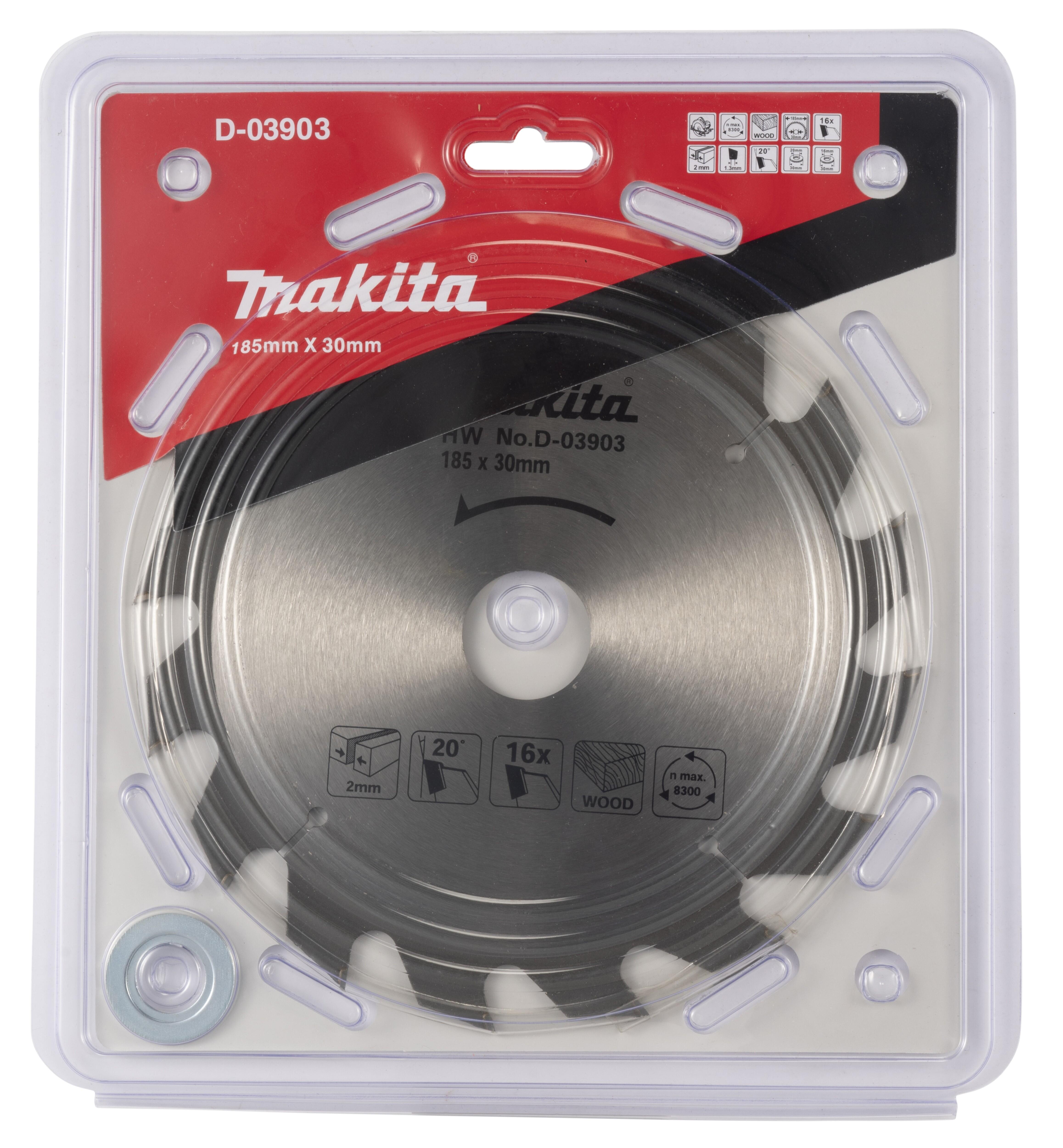 Tarcza tnąca do drewna MAKITA 185x30 mm, 16 zębów - 2