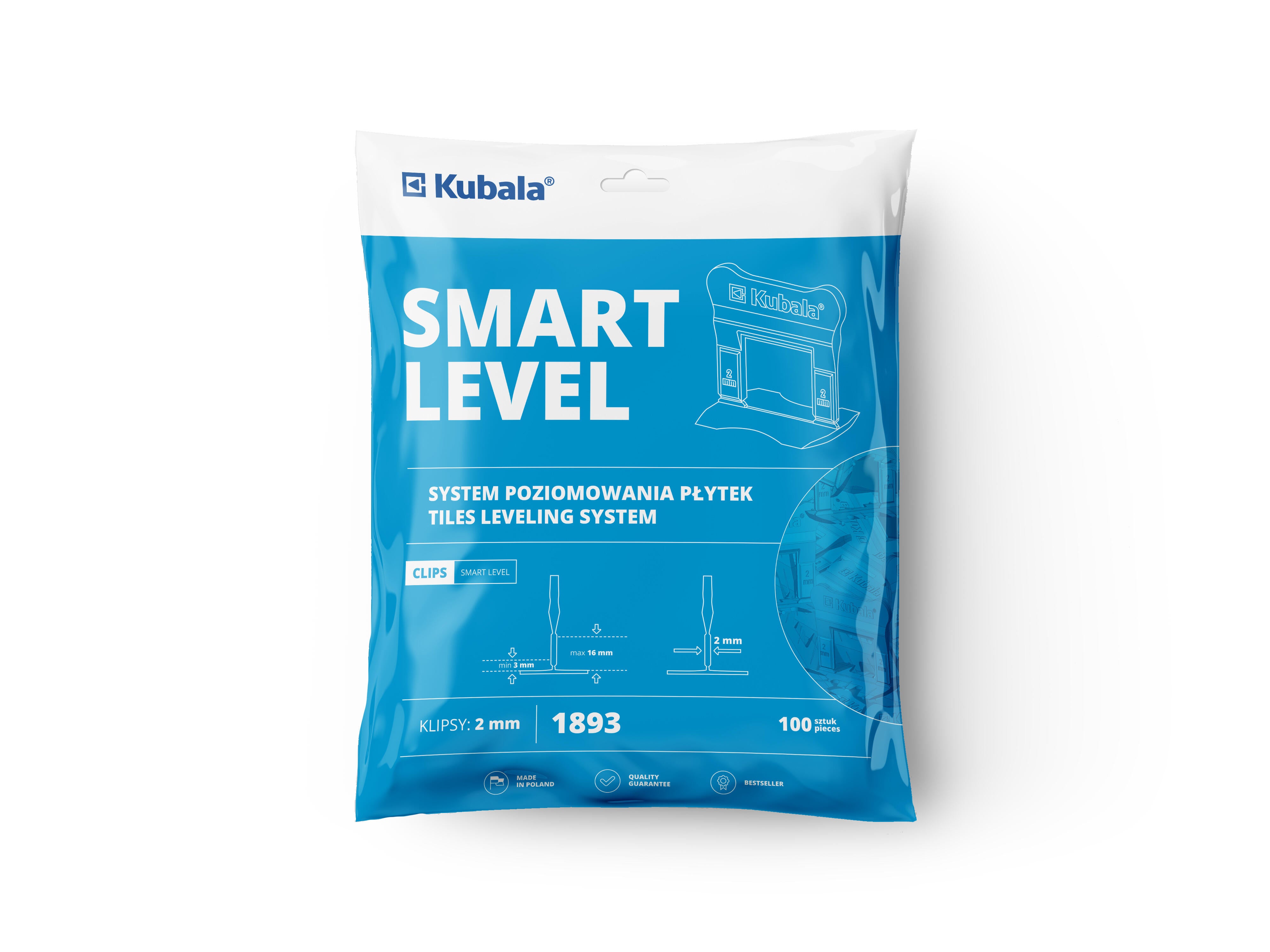 Klipsy Smart Level Kubala 2 mm, 100 szt. - 2