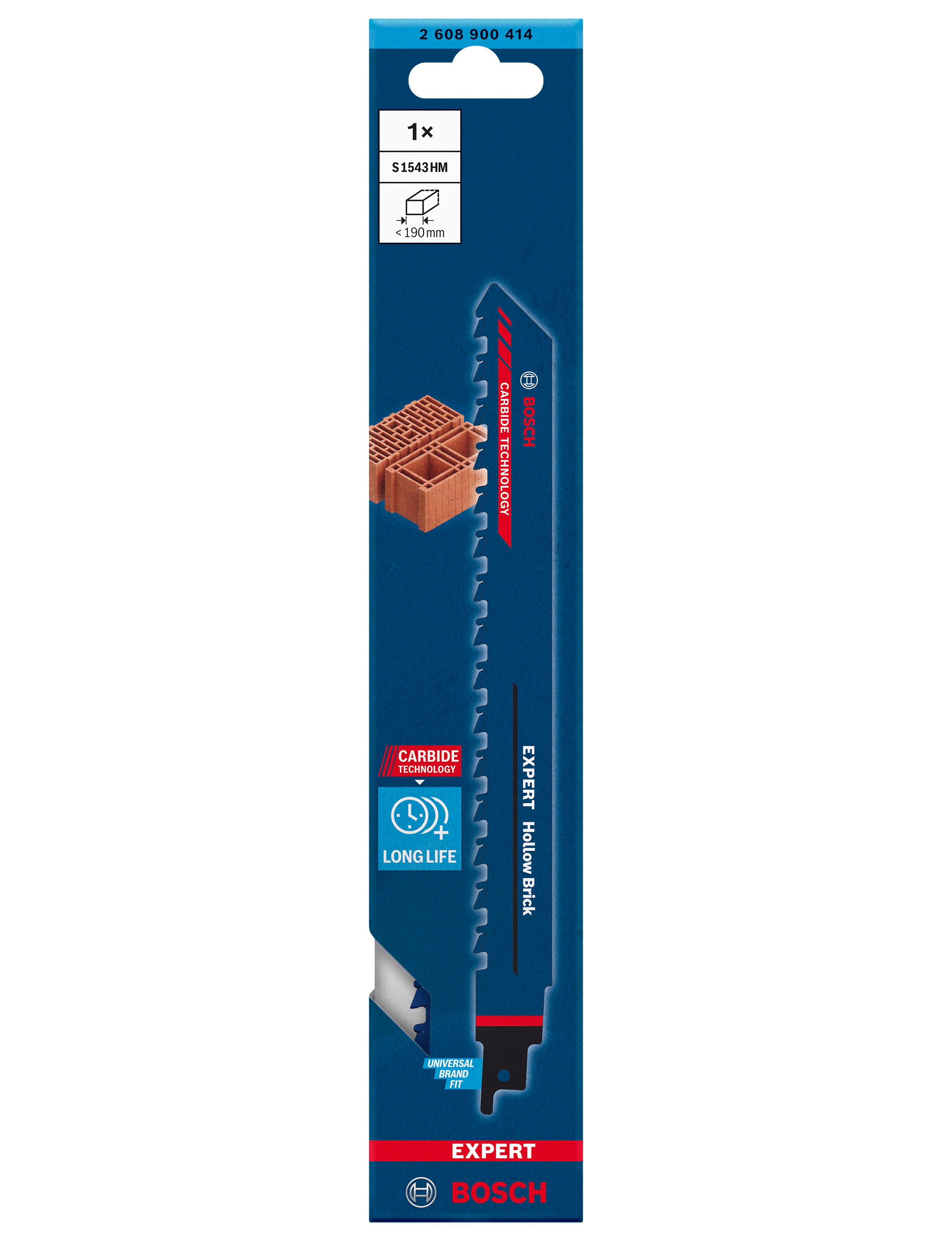 Brzeszczot do piły szablastej EXPERT 'Hollow Brick' S 1543 HM Bosch, 1 szt. - 3