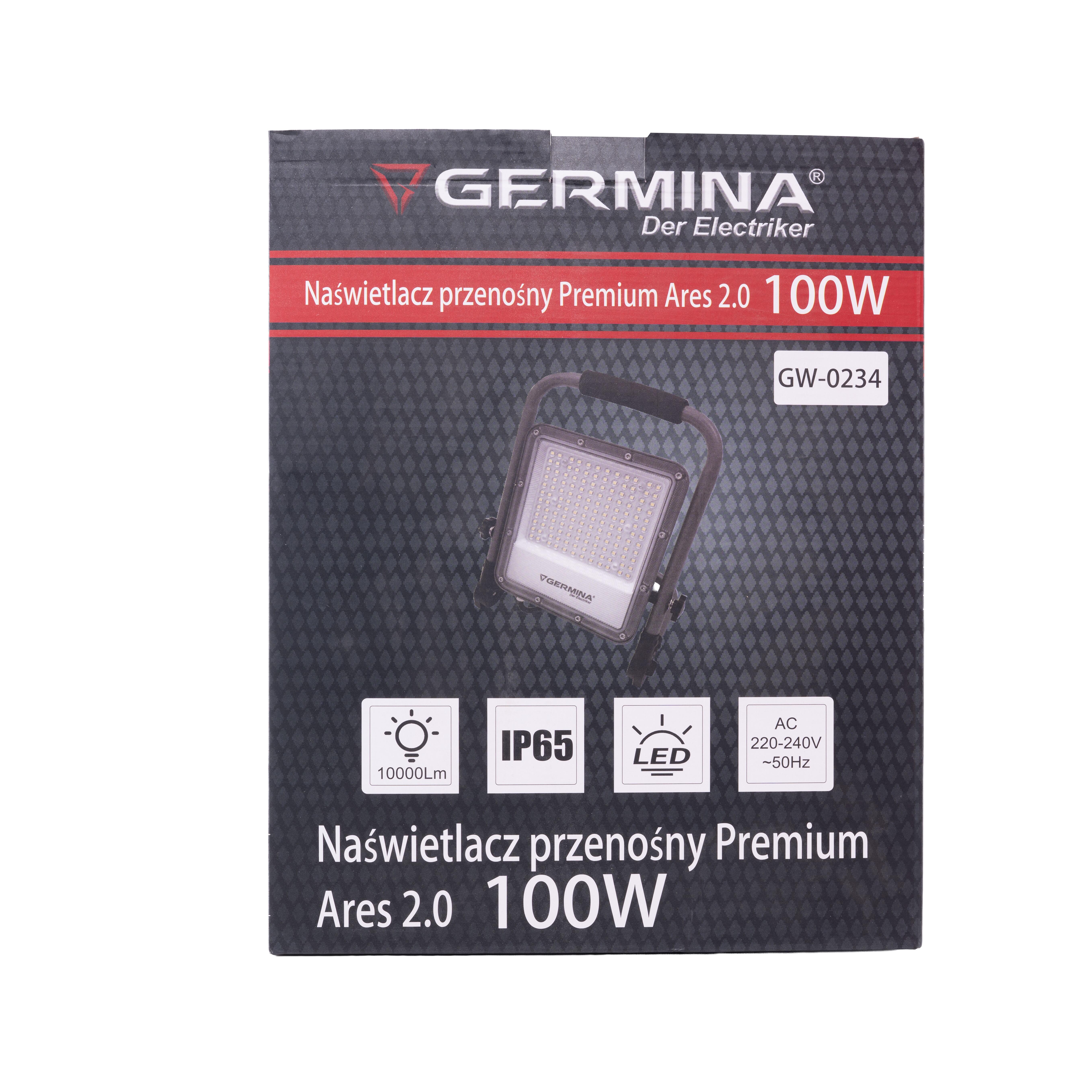 Naświetlac przenośny Ares 100W 10000lm 6000K IP65 - 3