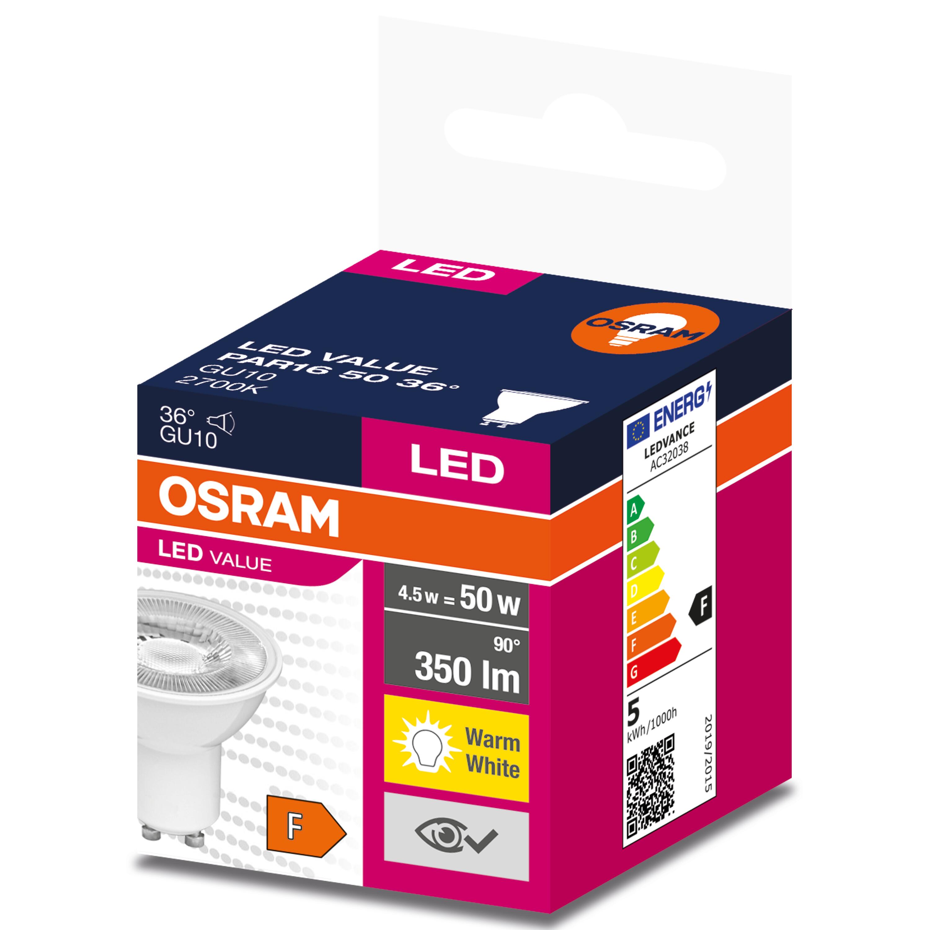 Żarówka LED GU10 4,5W 350lm 2700K - 3