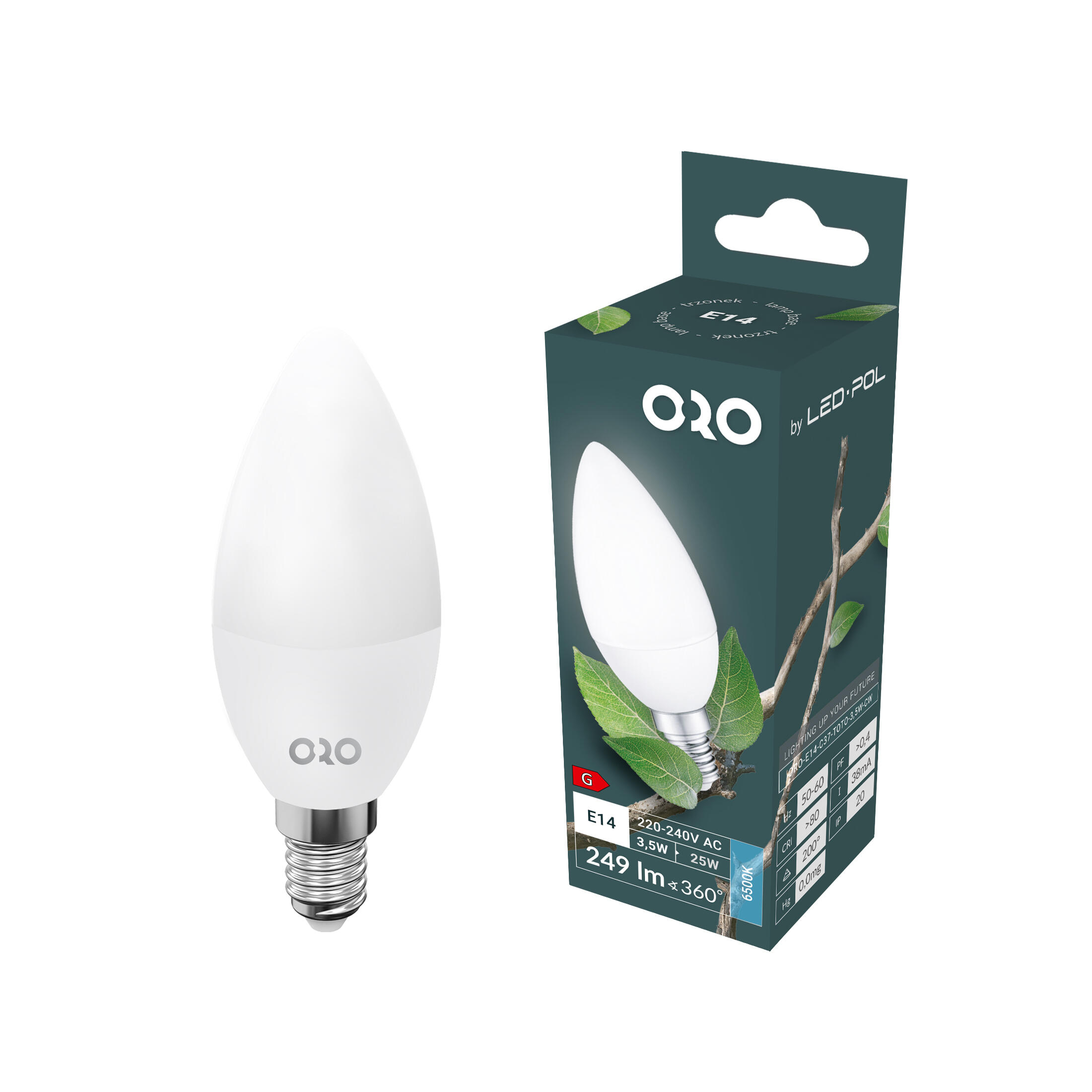 Żarówka LED E14 swieca 3,5W 249lm 6500K - 4