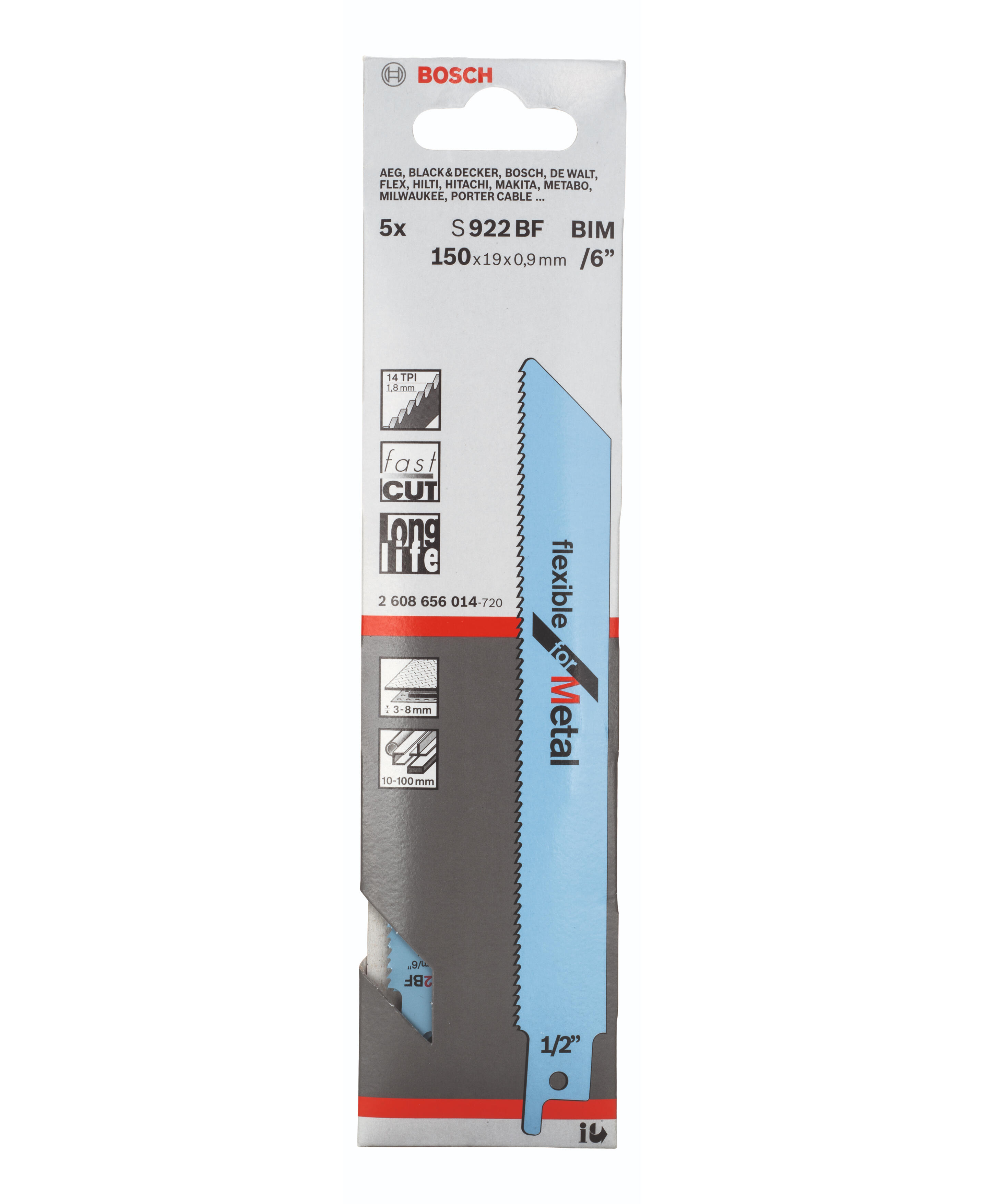 Brzeszczot do piły szablastej S 922 BF Bosch, 5 szt. - 3