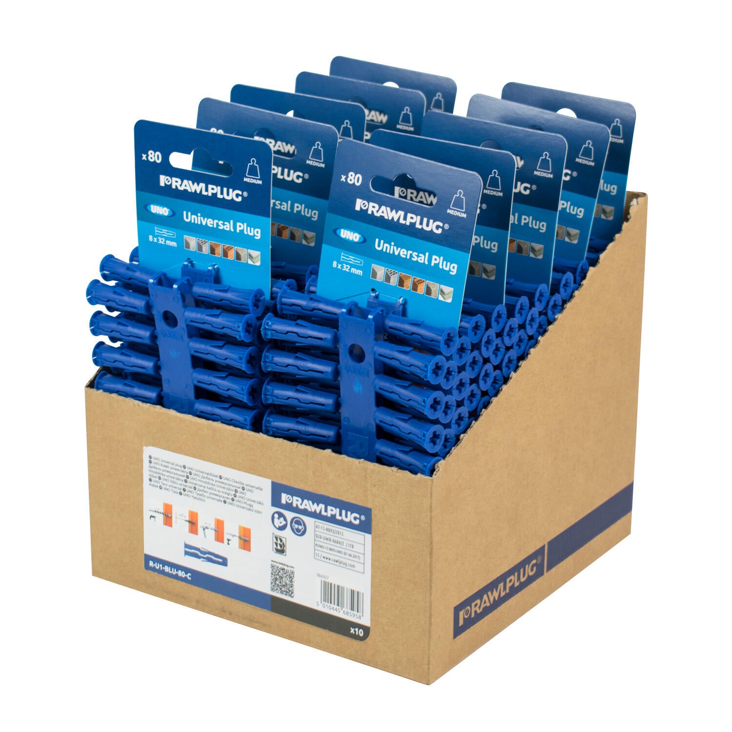 Kołki rozporowe Clip UNO-BLU fi 8x32 mm z zawieszką (80 szt.) - 2