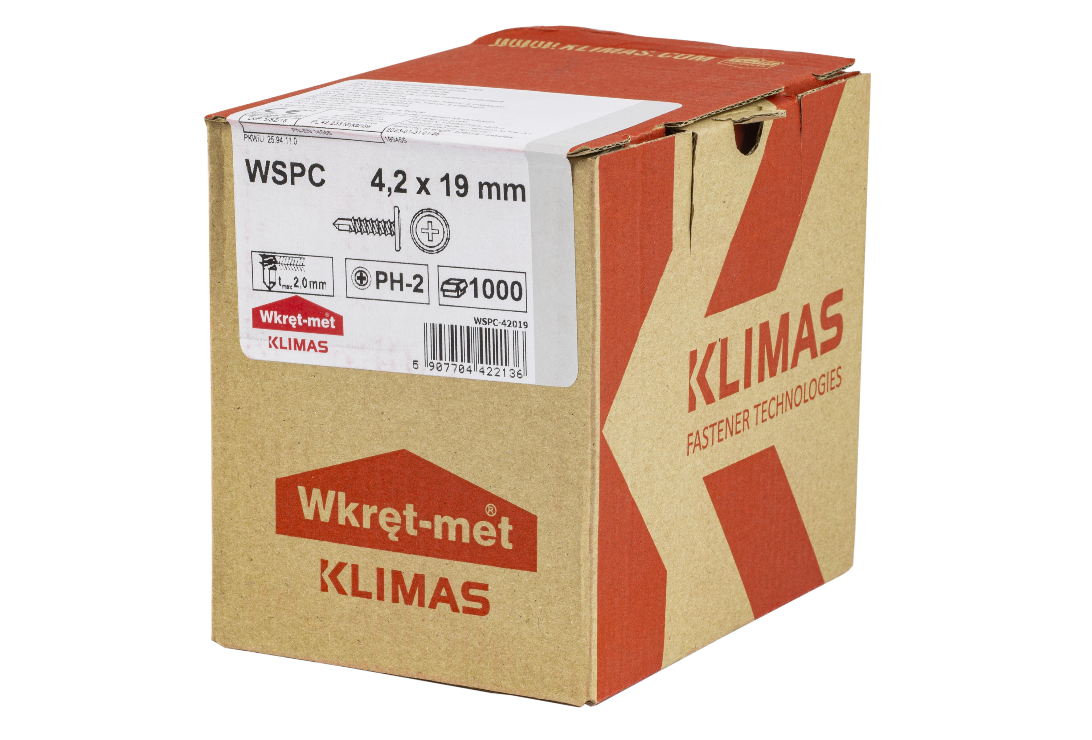 Wkręt samowiercący podkładkowy 4.2x19 mm (waga) - 2