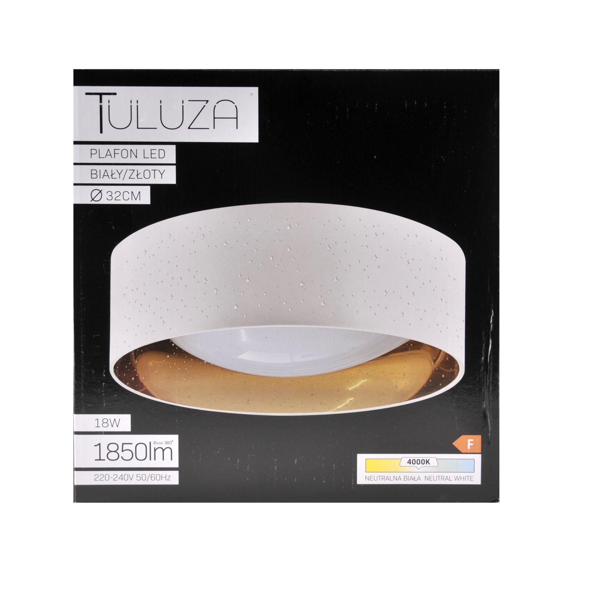 Plafon LED Tuluza 18W 1850lm, biało-złoty - 5