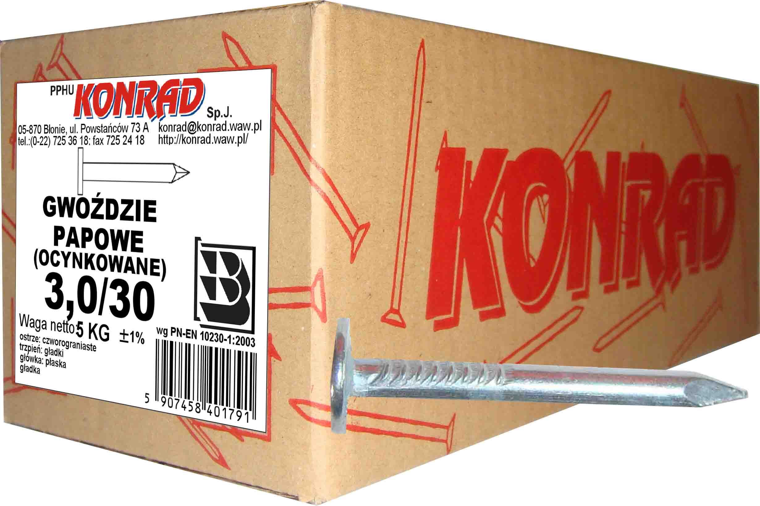 Gwóźdź papowy 3.0x30 mm (5 kg) - 2