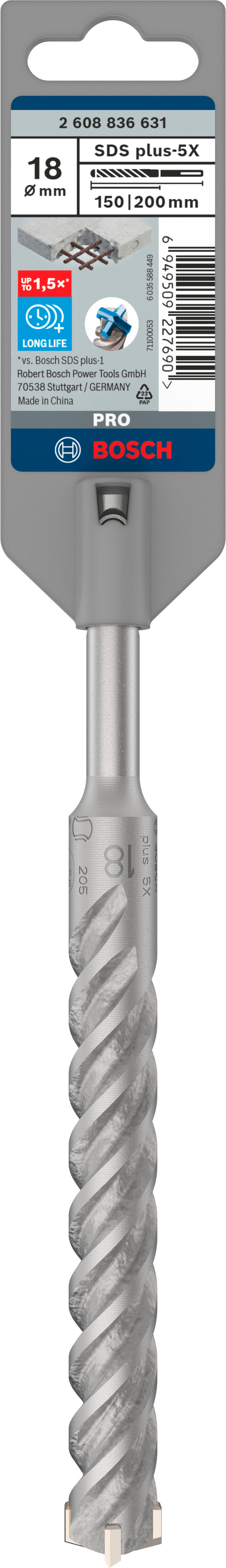 Wiertło SDS-Plus-5X 18x150x200 mm BOSCH - 3
