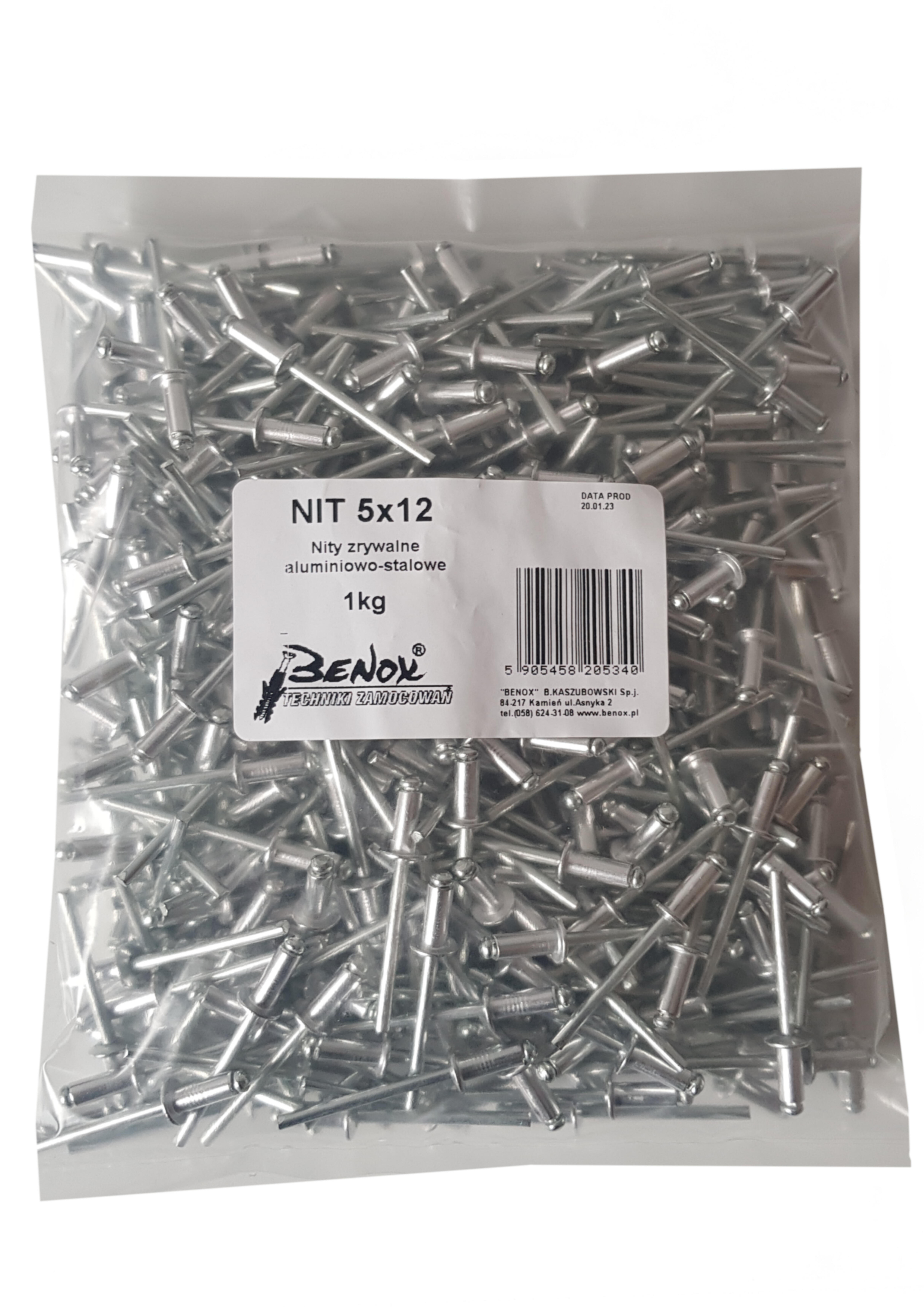 Nity zrywalne aluminiowe 5x12 mm (5 kg.) - 2