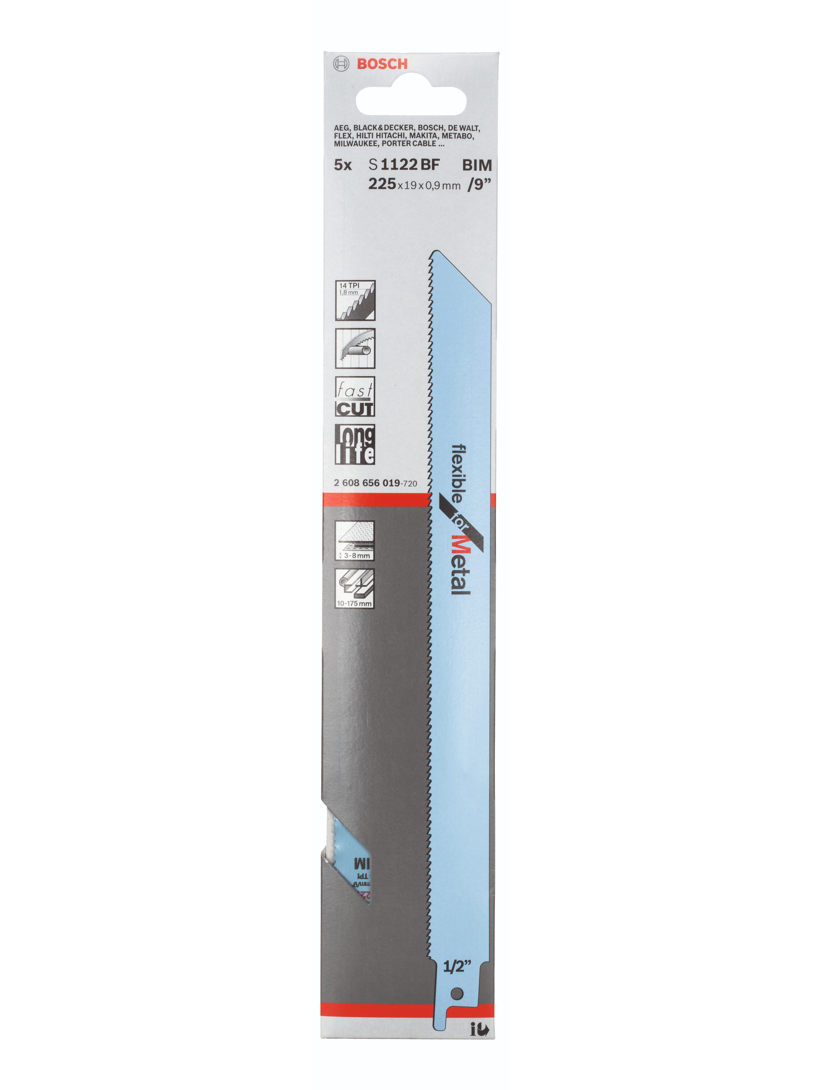 Brzeszczot do piły szablastej S 1122 BF Bosch, 5 szt. - 3