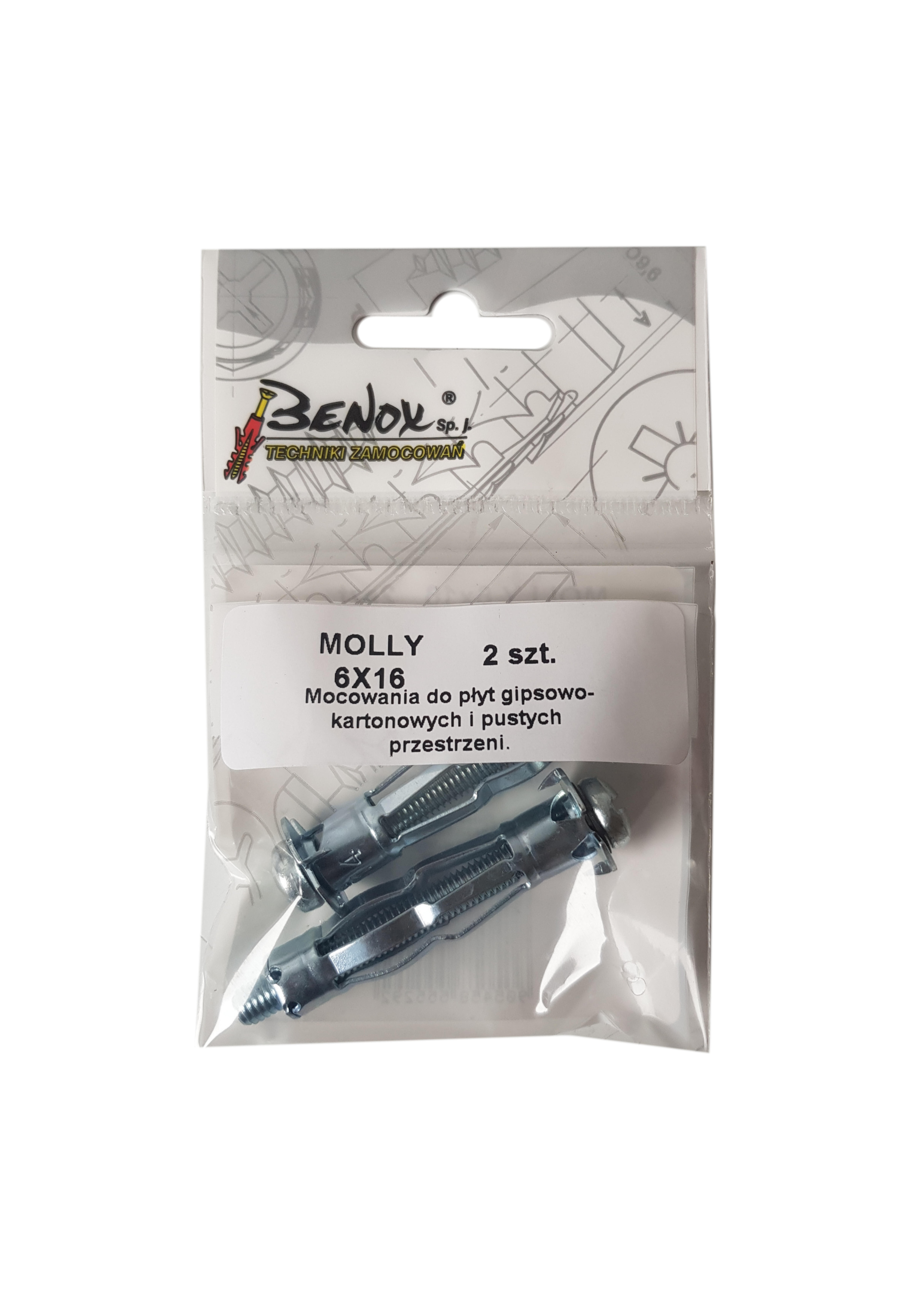 Kołek typu Molly do pustych przestrzeni 12x52 mm (2 szt.) - 2