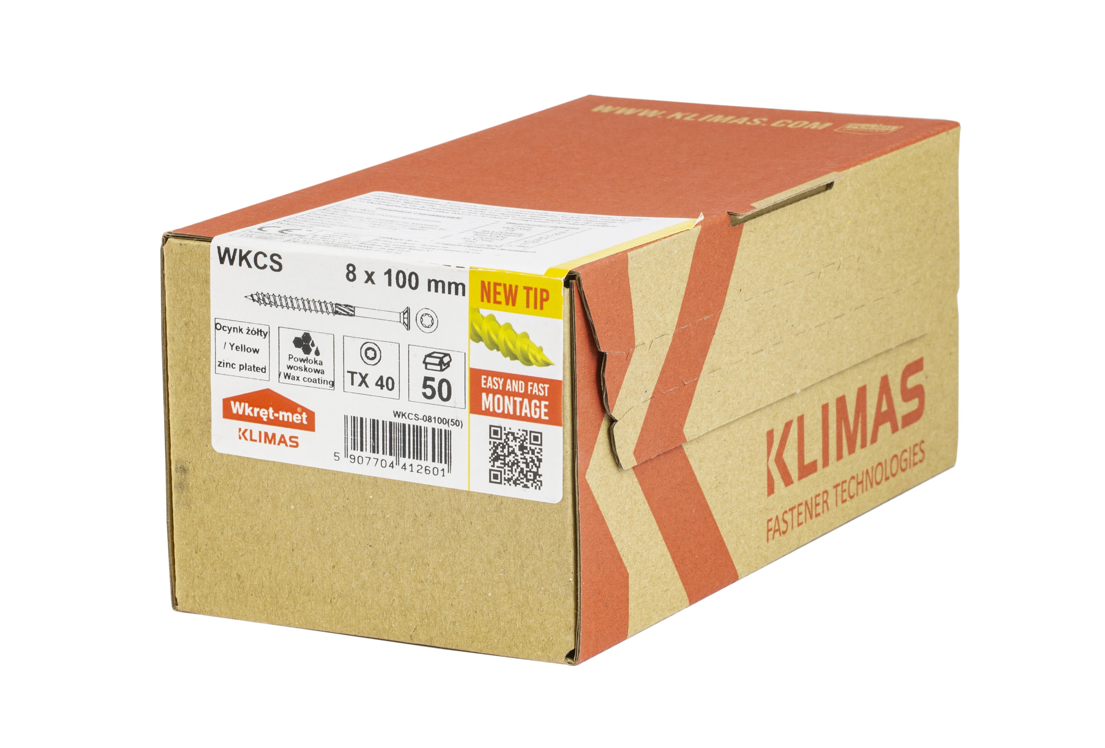 Wkręt ciesielski z łbem stożkowym 8x100 mm (50 szt.) - 2