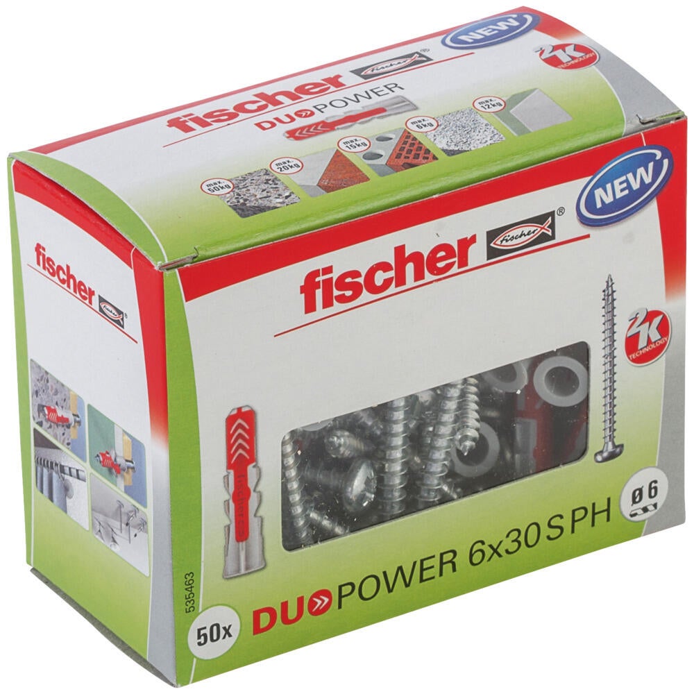 Kołek Duopower 6x30 z wkrętem 4.5x40 mm (50 szt.) - 2