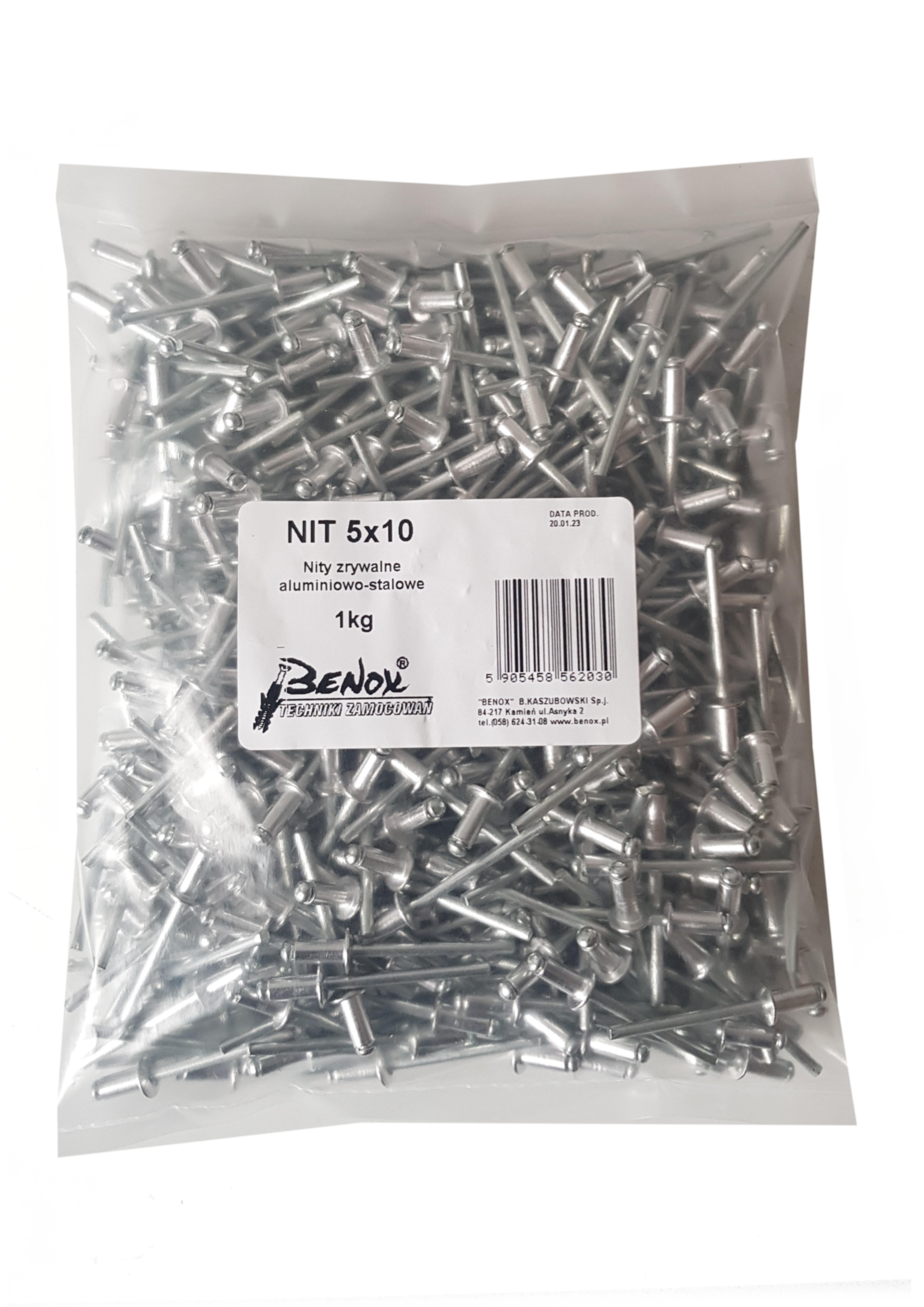Nity zrywalne aluminiowe 5x10 mm (5 kg.) - 2