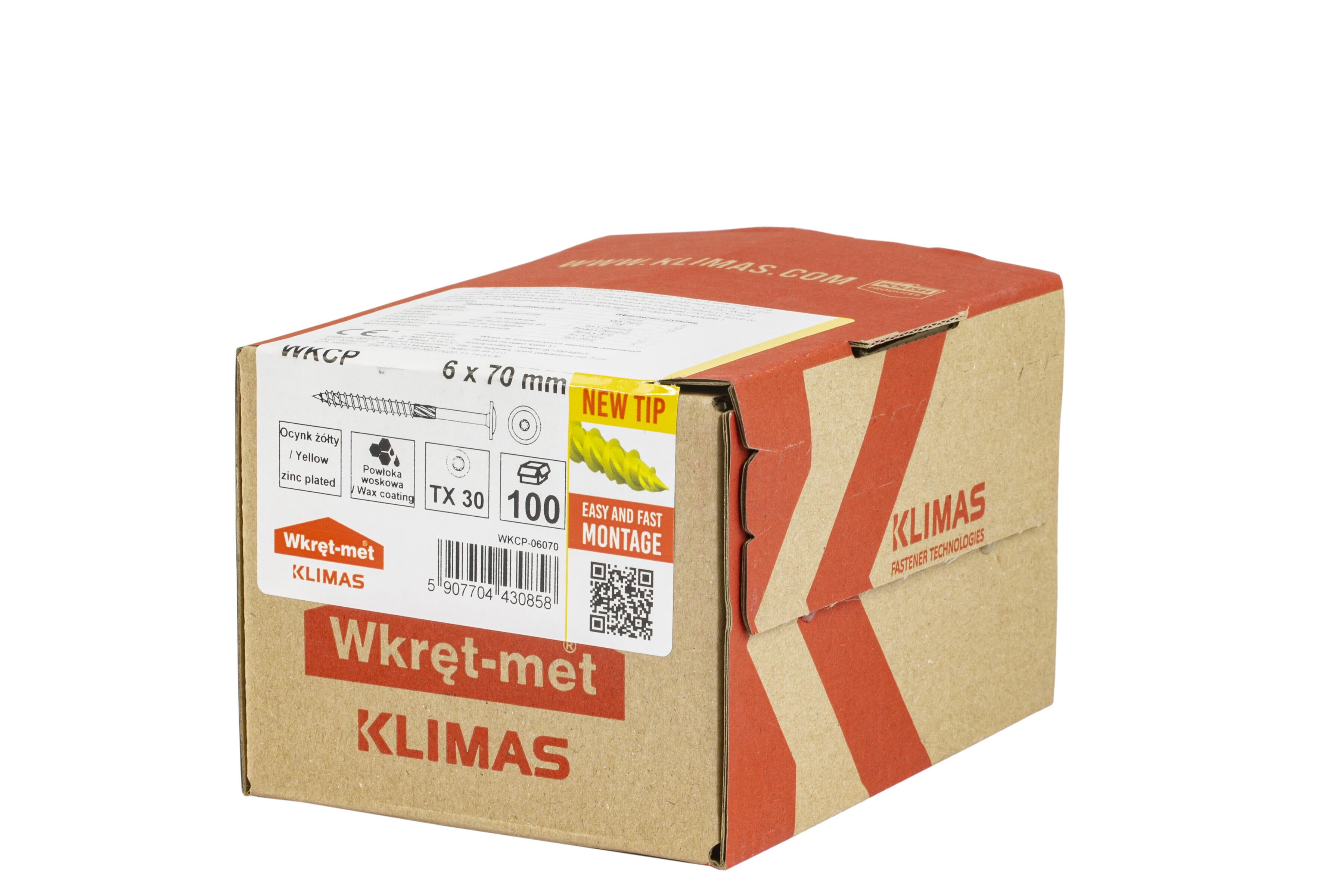 Wkręt do łączników ciesielskich z łbem talerzykowym 6x70 mm (100 szt.) - 2