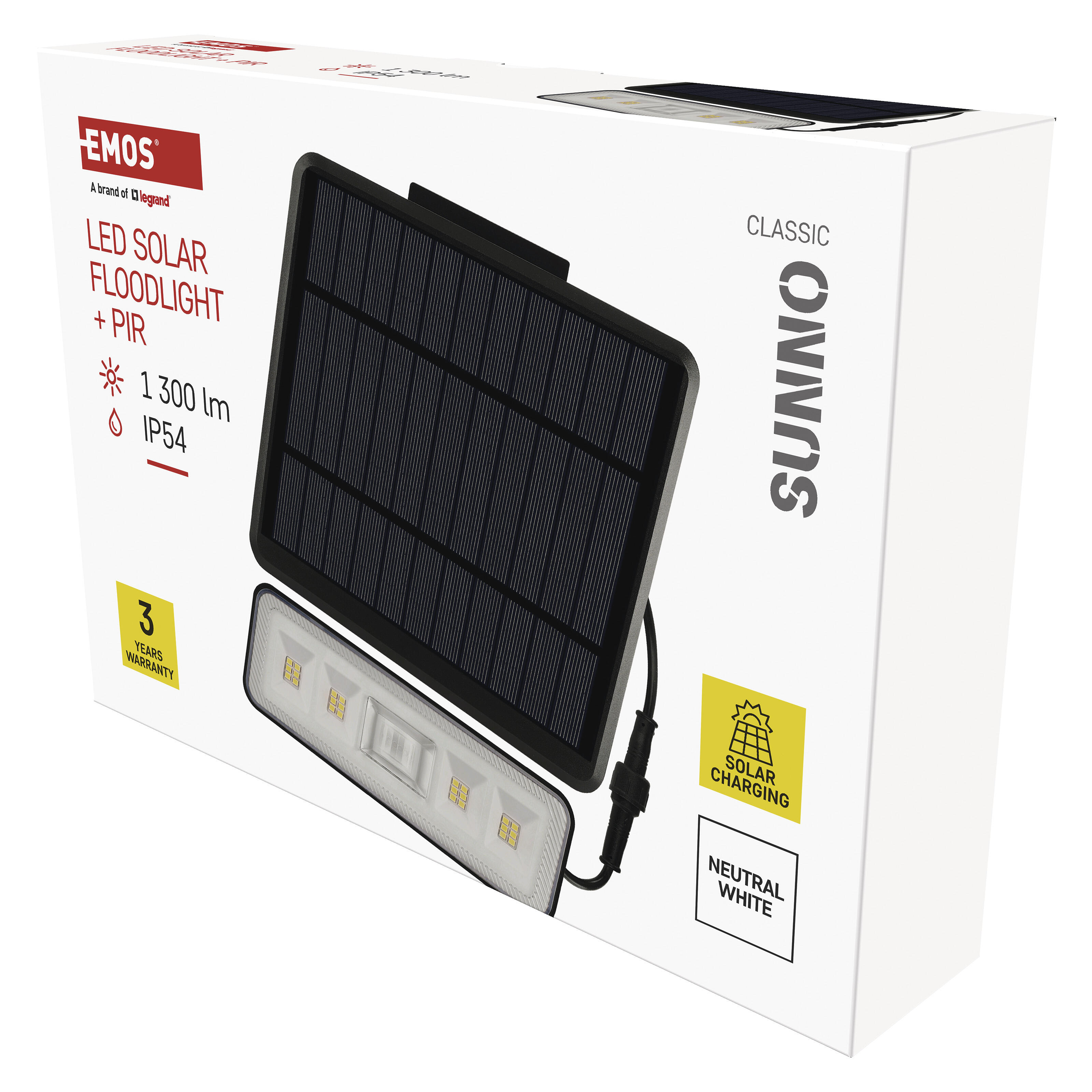 Naświetlacz solarny Sunno 1300lm 2500mAh PIR IP54 - 3