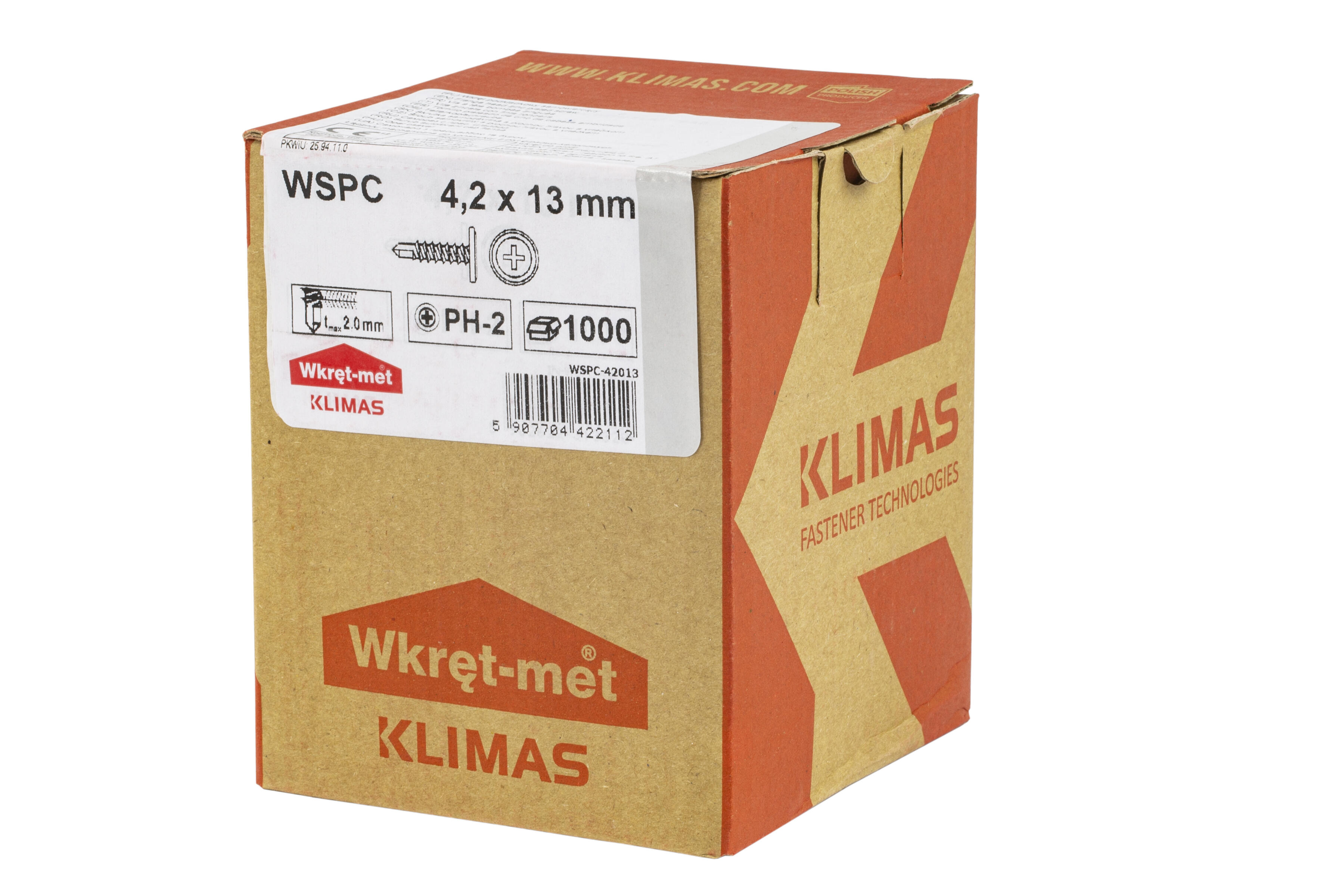 Wkręt samowiercący podkładkowy 4.2x13 mm (1.88 kg.) - 2