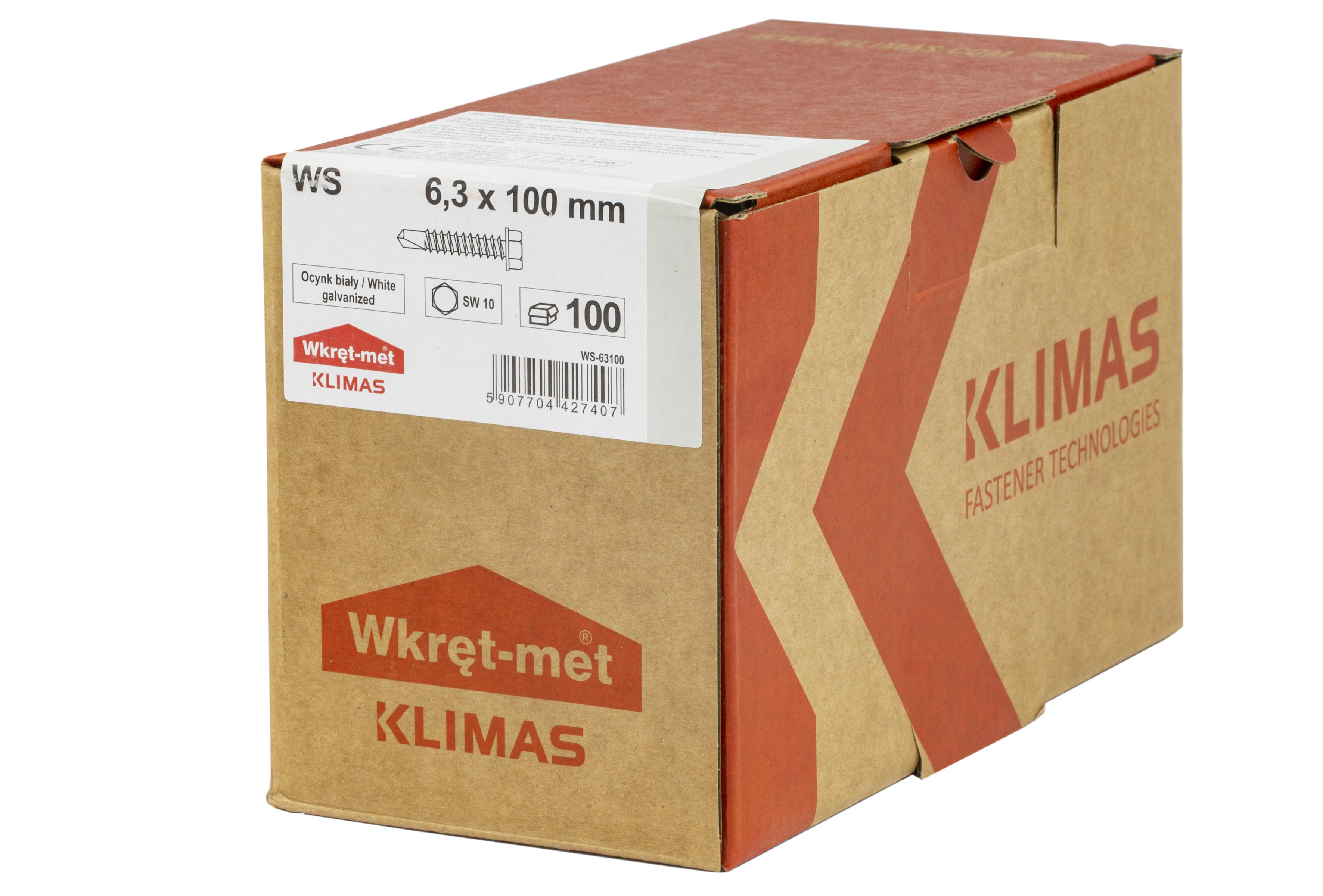 Wkręt samowiercący 6.3x100 mm (2.06 kg.) - 2
