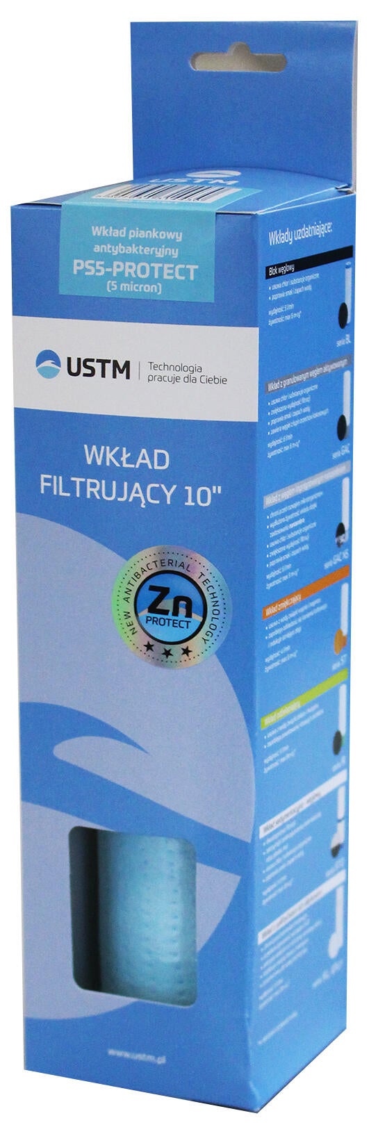 Wkład piankowy antybakteryjny 5 mikronów 10