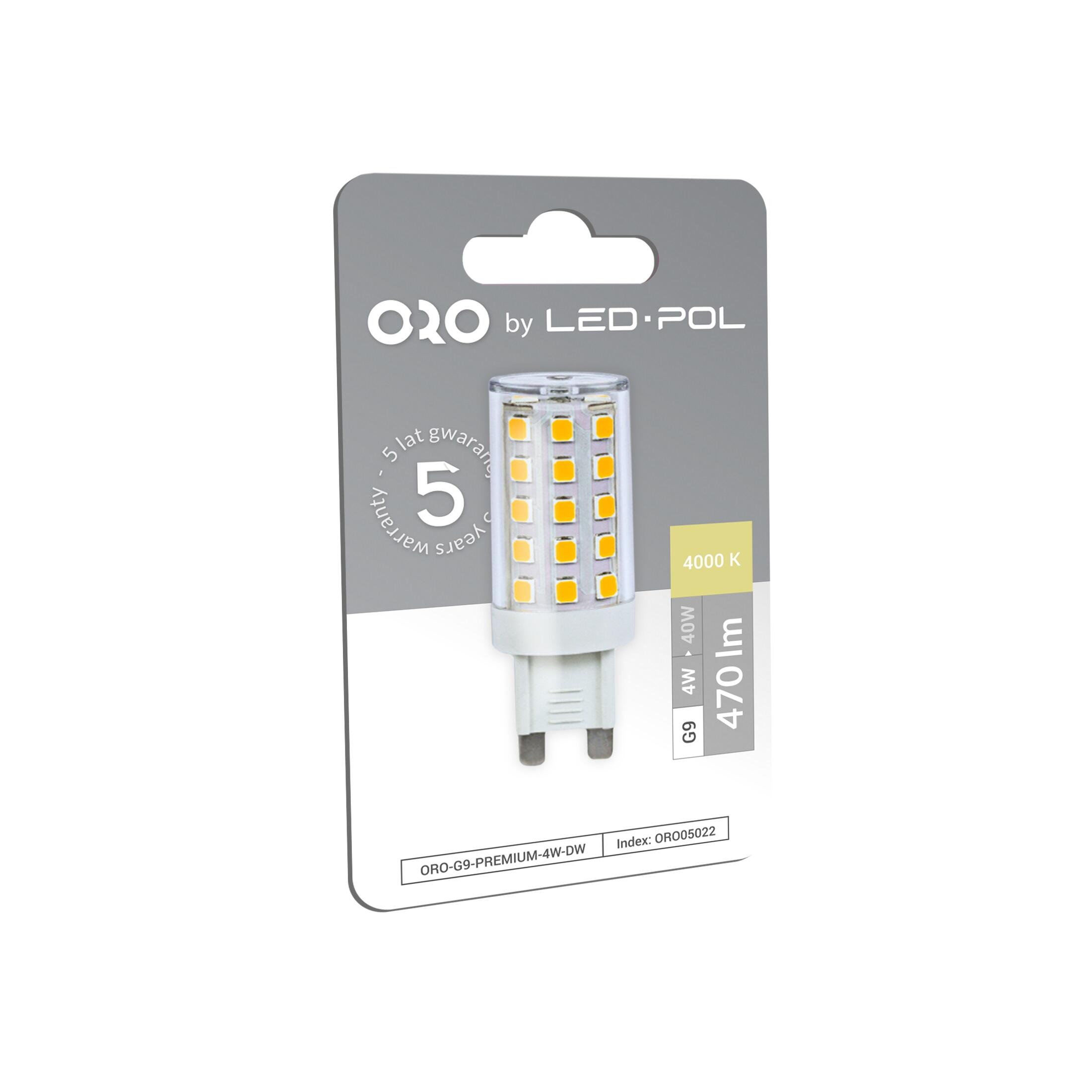 Żarówka LED G9 4W 470lm 4000K - 2